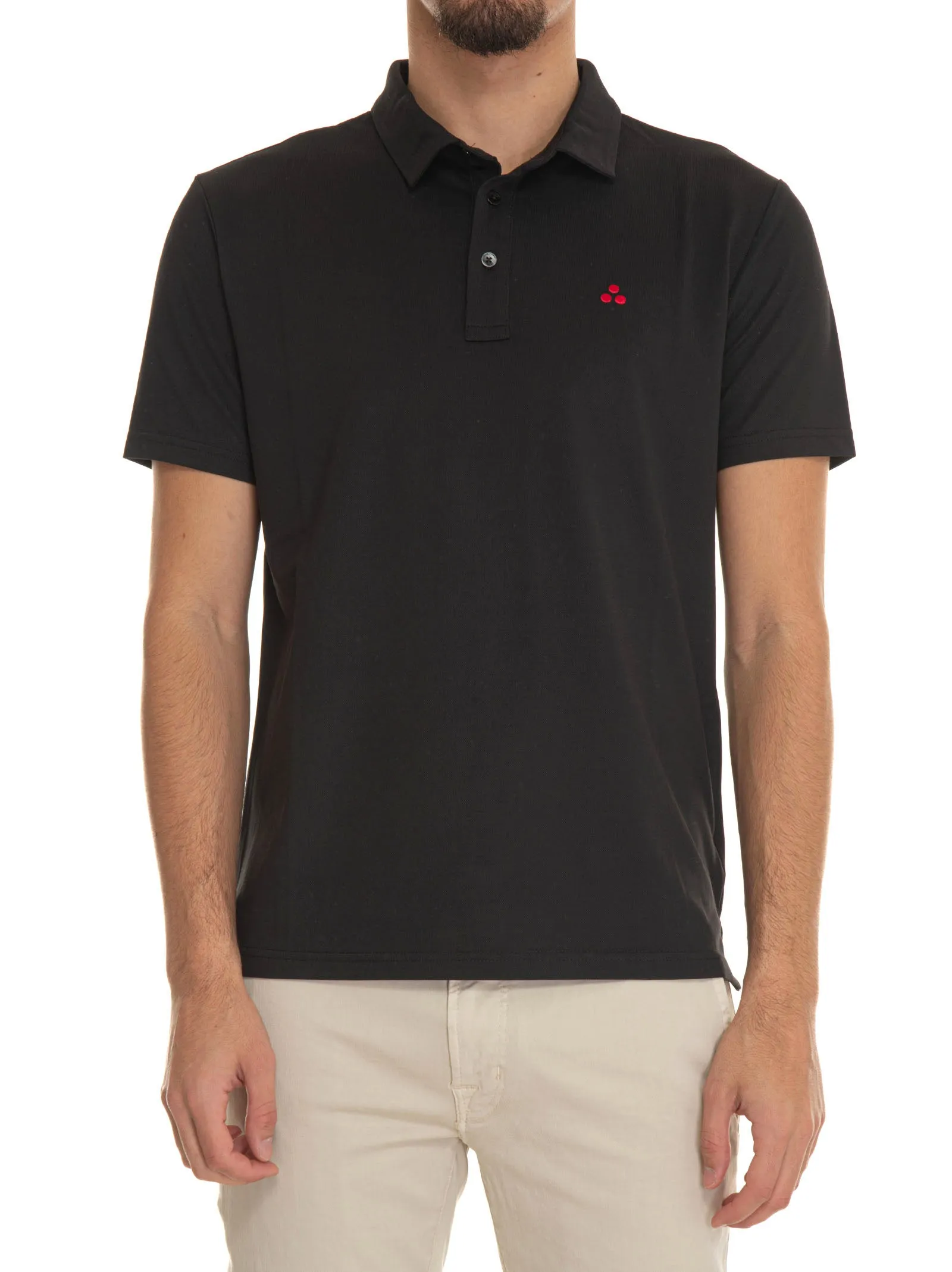Polo in jersey di cotone MEZZOLA01 Nero Peuterey Uomo