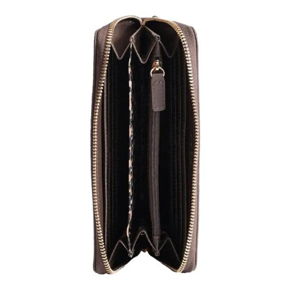 Portafoglio Donna Zip Around LIU JO Effetto Bottalato Moro Light AF3369