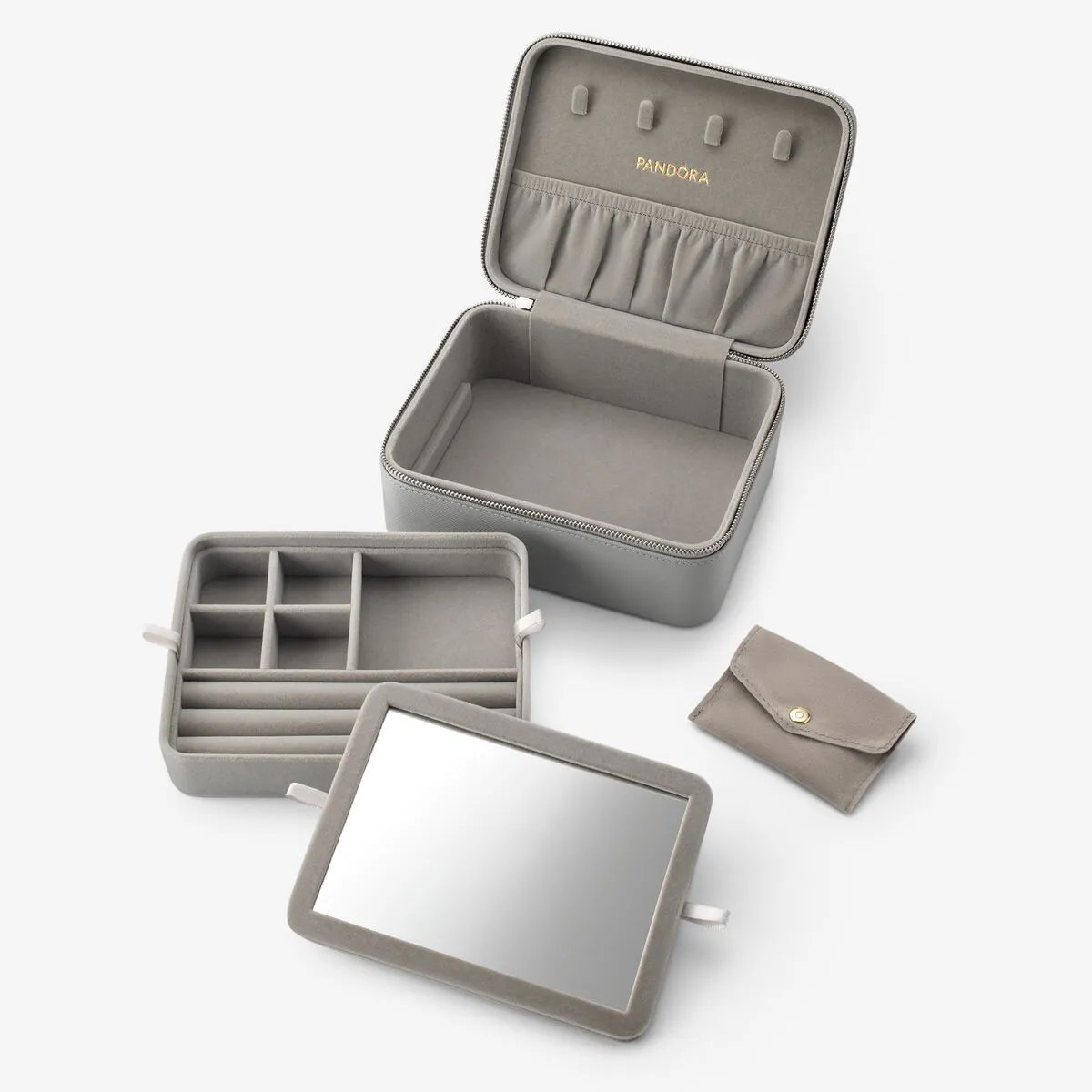 Portagioie Pandora Medio Grigio con Specchio CIRE5285