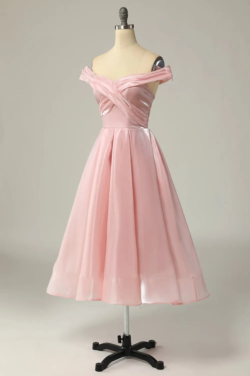 Princess A Line Off the Shoulder Abito da festa blu grigio Prom