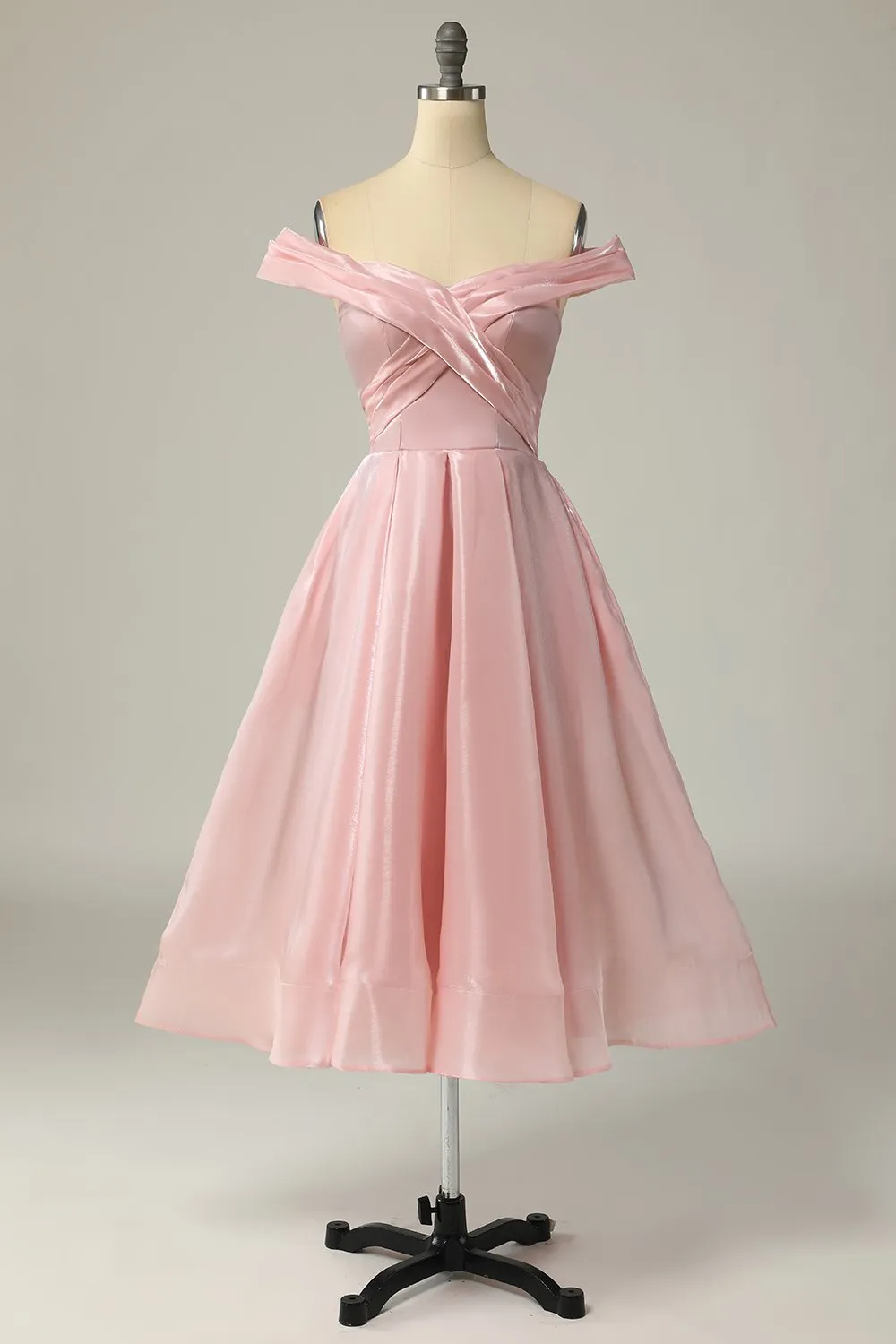 Princess A Line Off the Shoulder Abito da festa blu grigio Prom