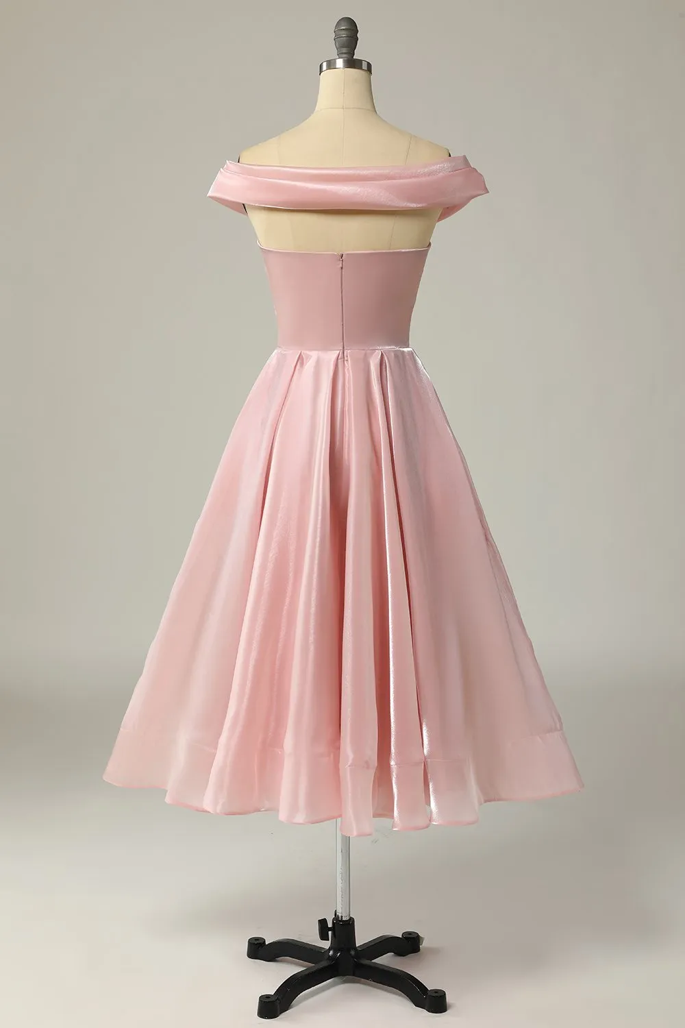 Princess A Line Off the Shoulder Abito da festa blu grigio Prom