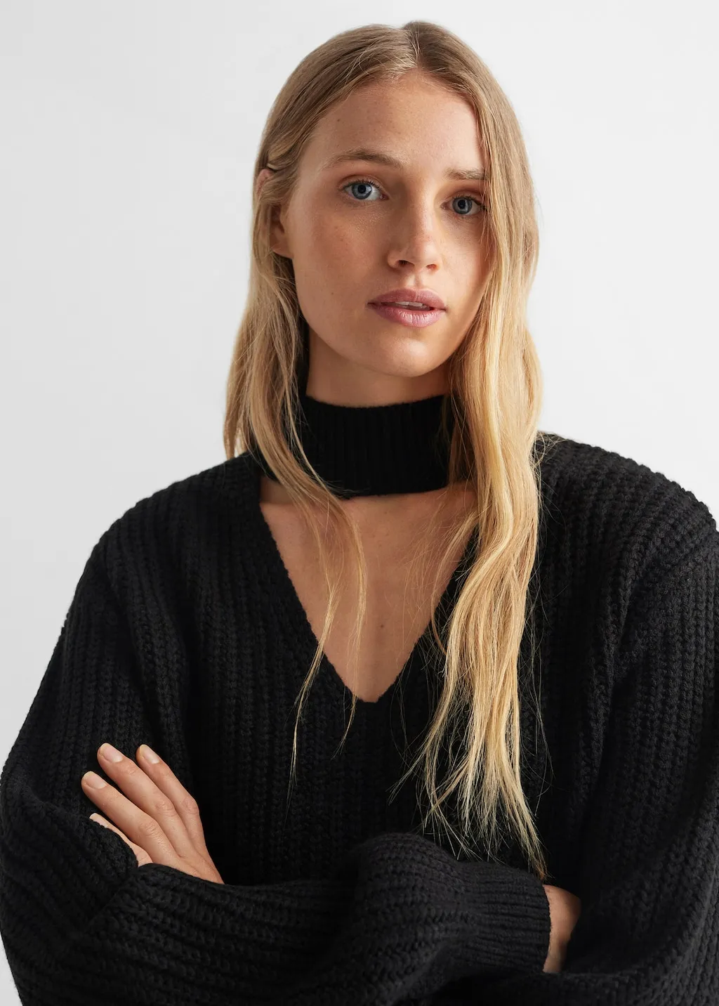 Pullover collo aperto