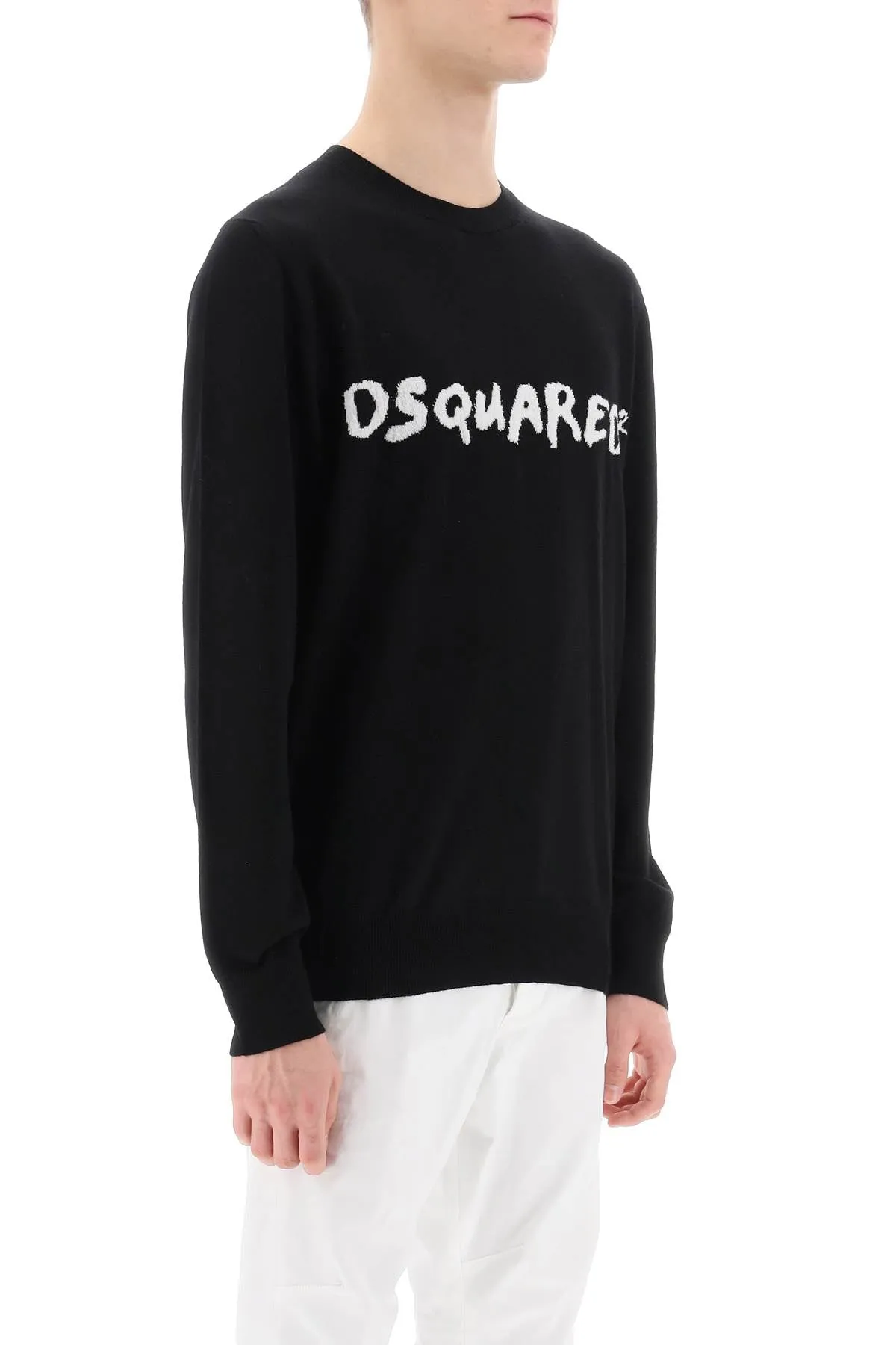 Pullover Con Logo Testurizzato