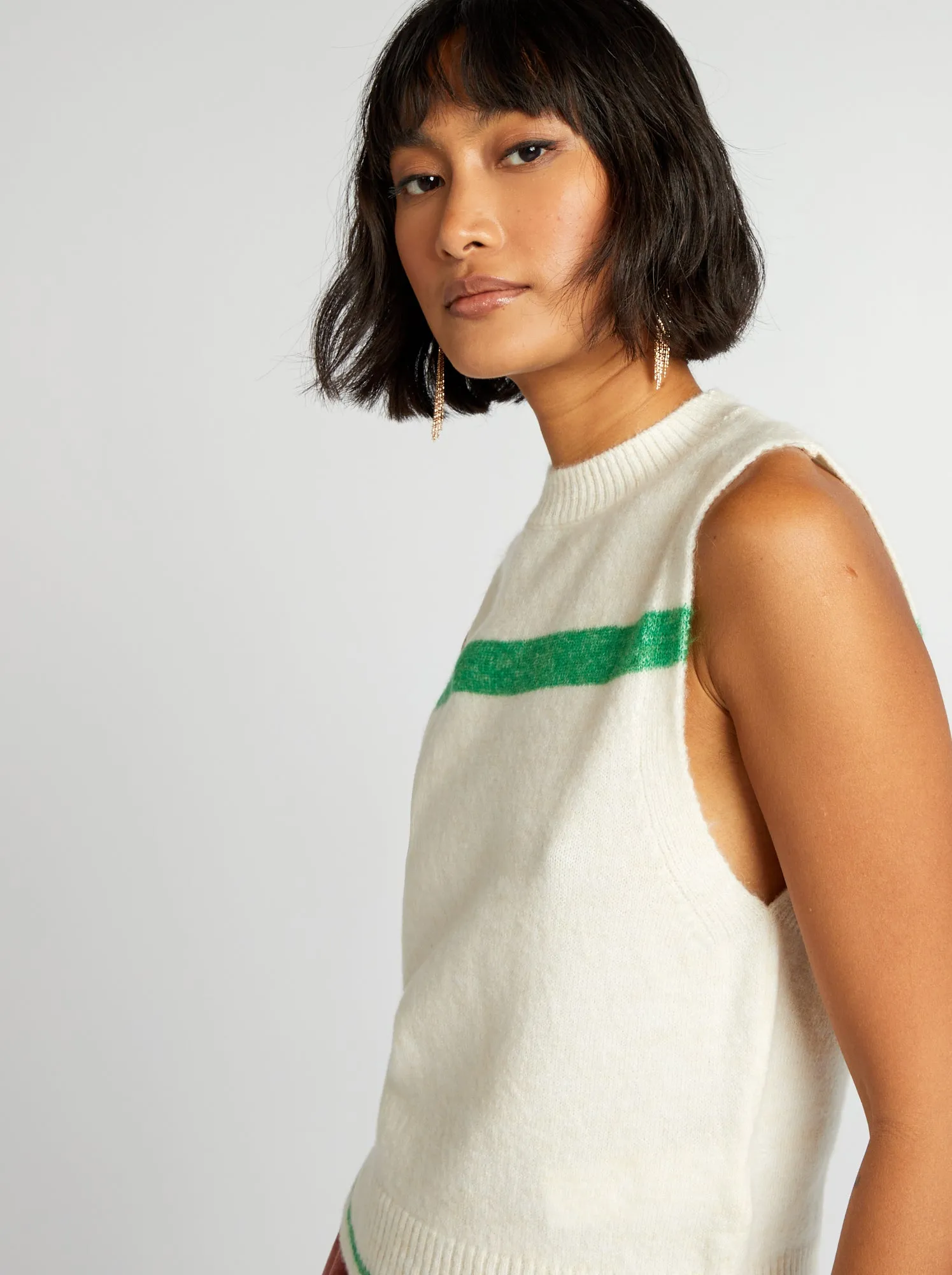 Pullover senza maniche - BIANCO