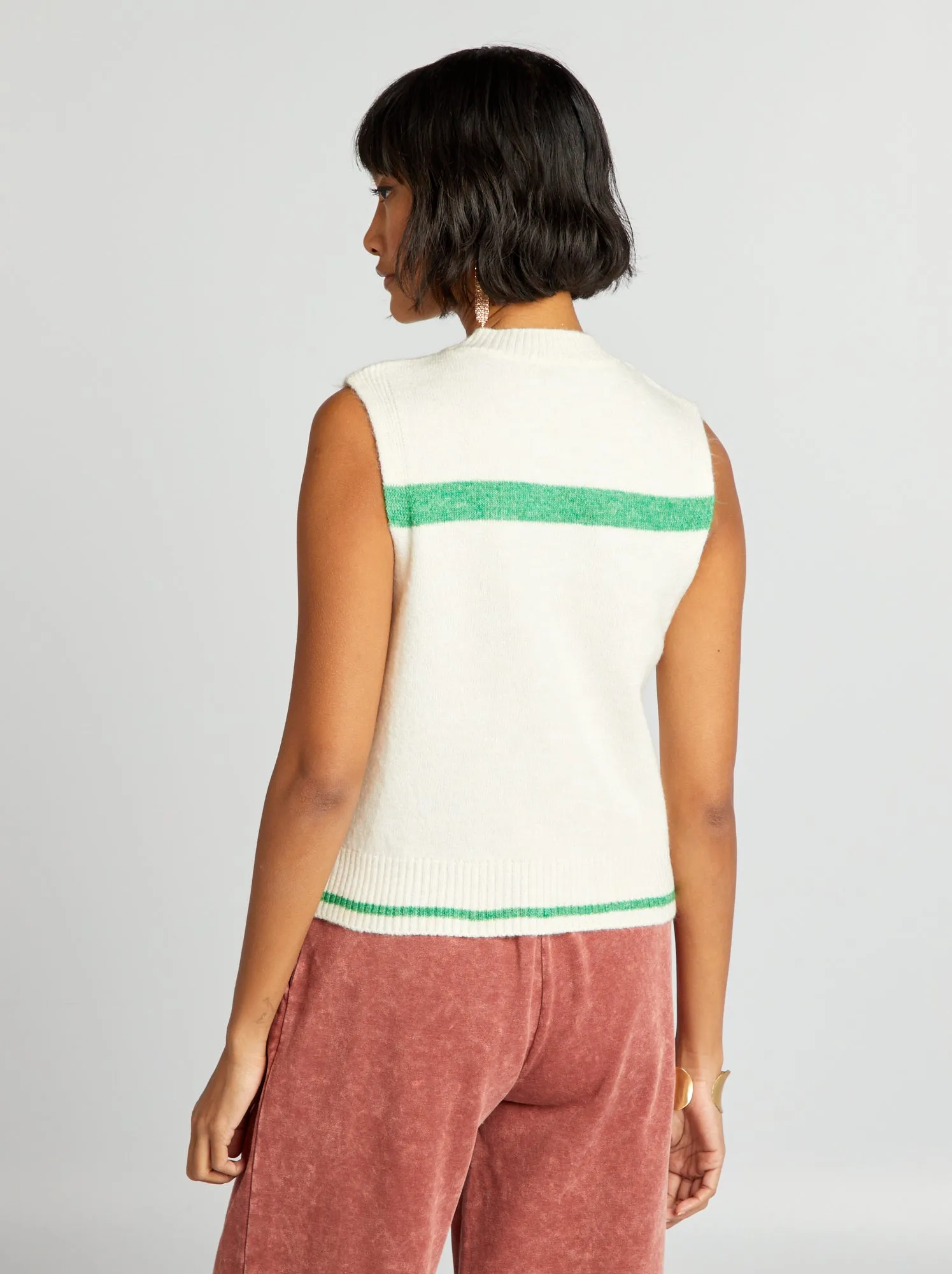 Pullover senza maniche - BIANCO