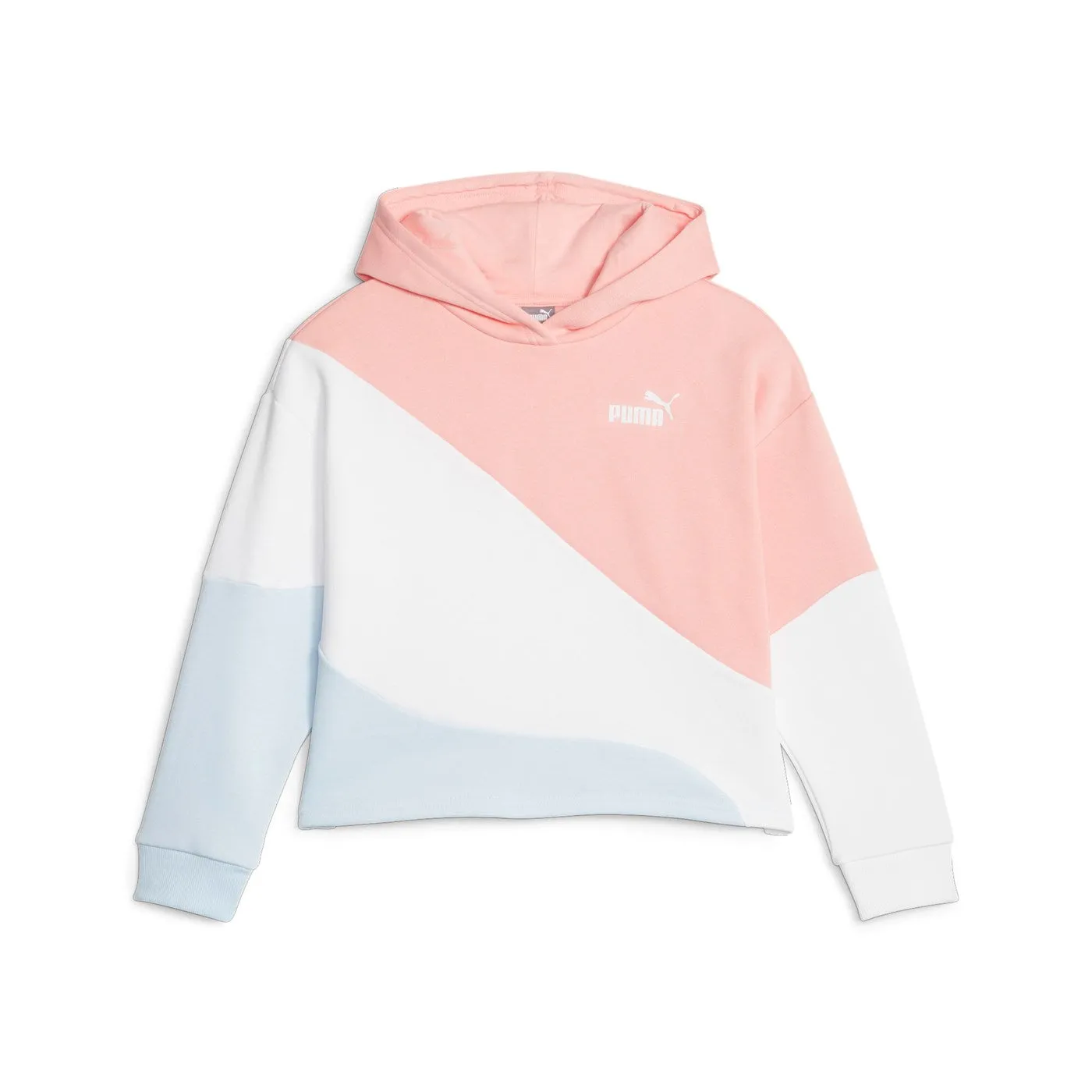 Puma Felpa con cappuccio da ragazza Power 677992-69 rosa-bianco celeste