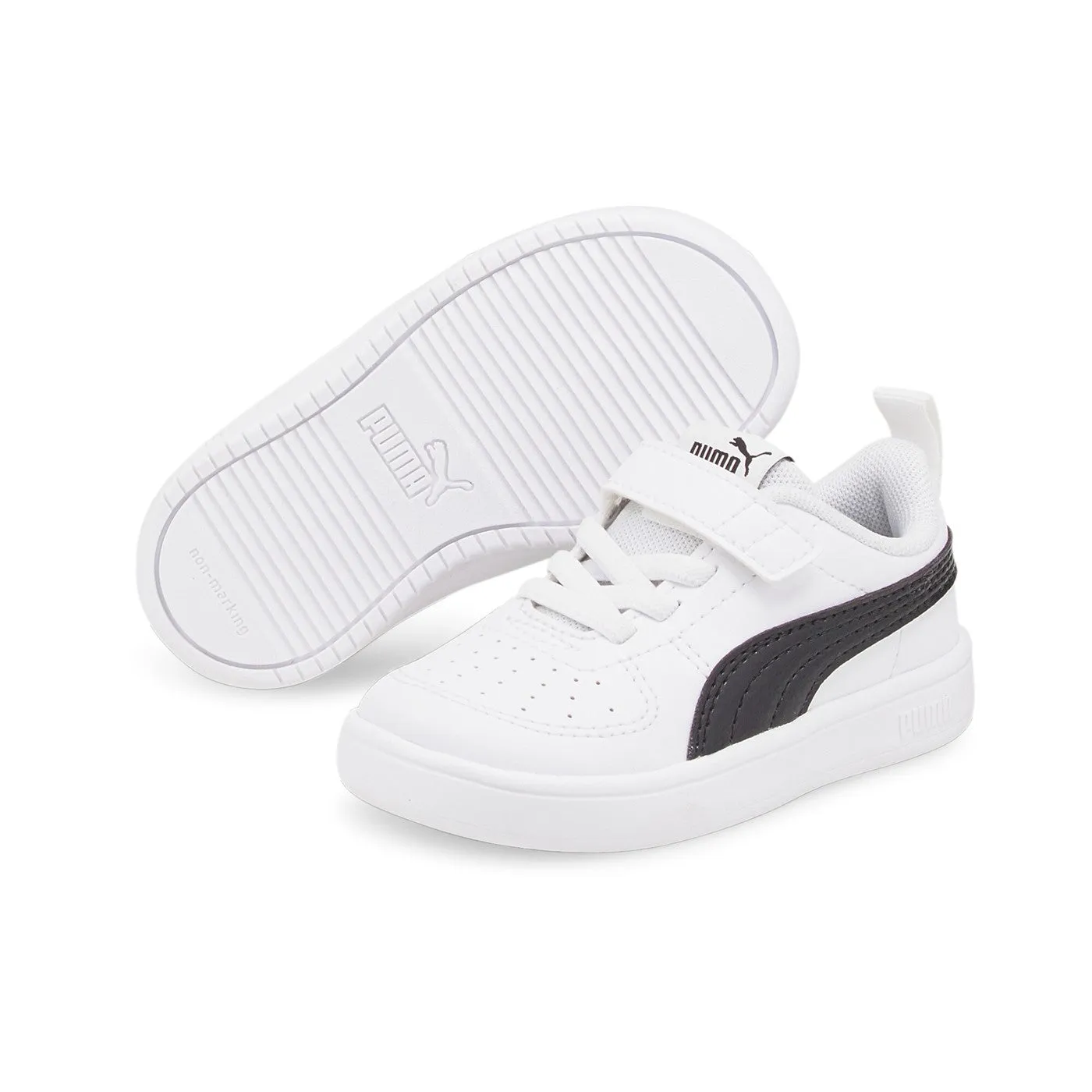 Puma shoe Children's sneakers with velcro Rickie AC + Inf 384314 03 white-black