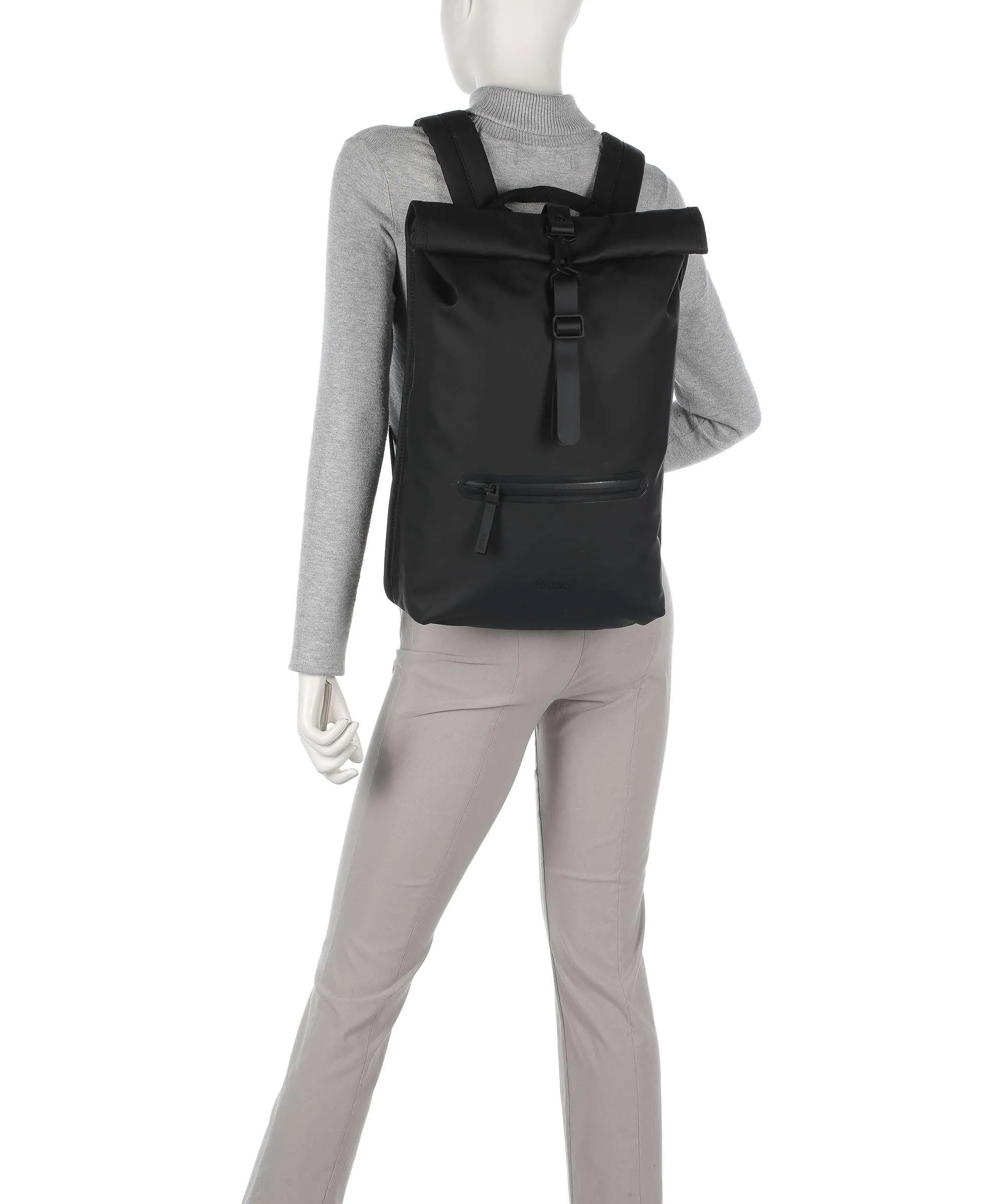  Rains Zaino roll-top poliuretano, poliestere nero  