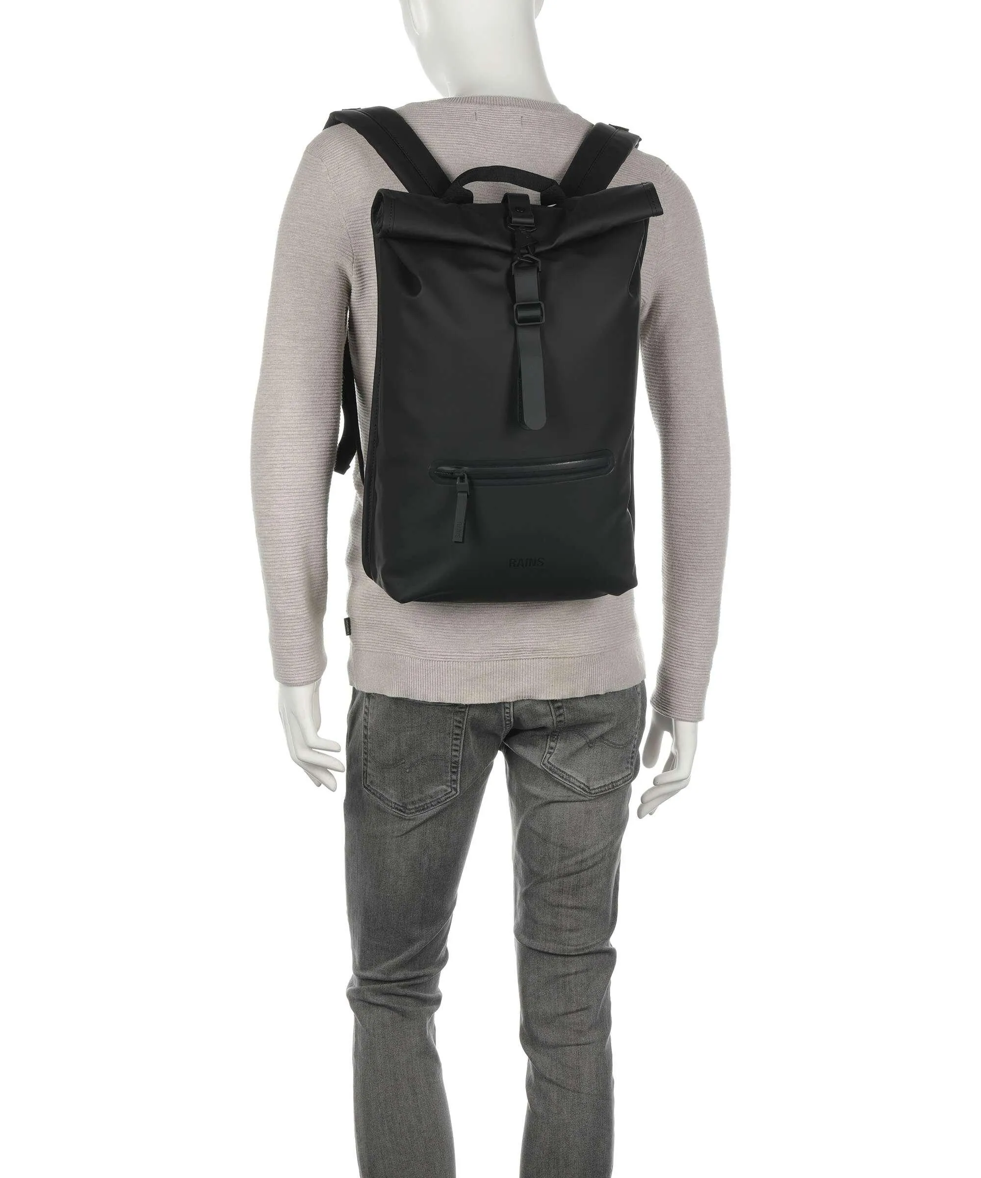  Rains Zaino roll-top poliuretano, poliestere nero  
