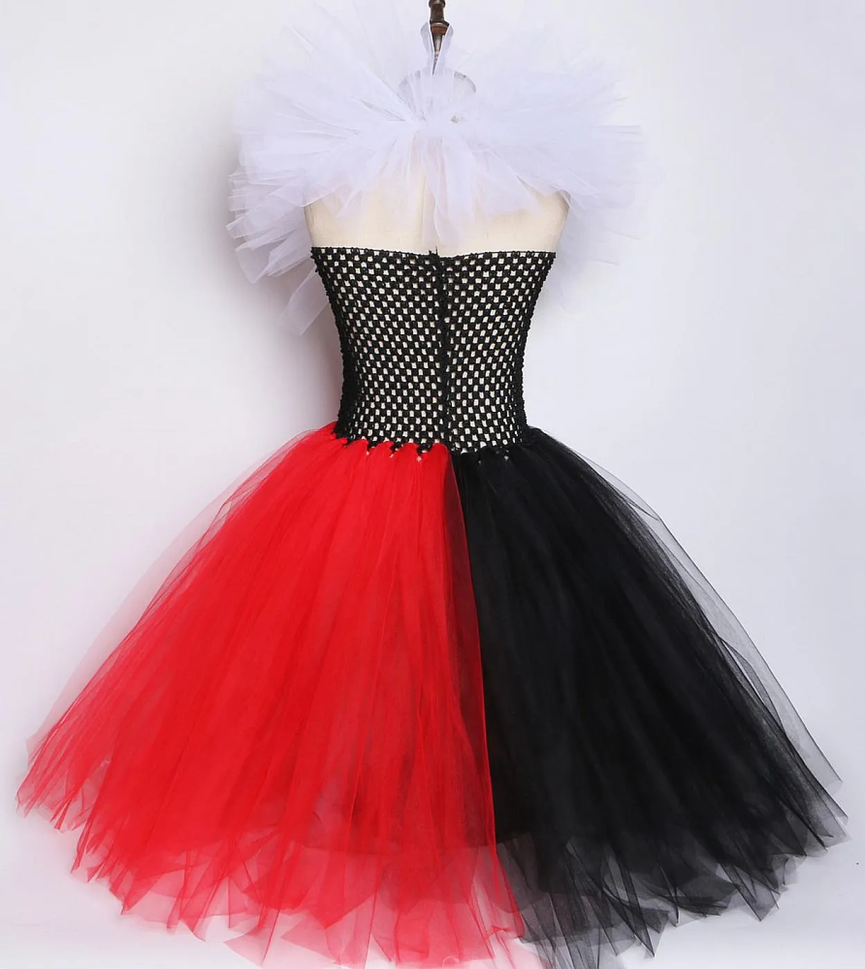 Red Queen Girls Long Tutu Dress For Kids Bambini Costume di Halloween Ragazza Principessa Abiti natalizi Caviglia Adolescenti Cl