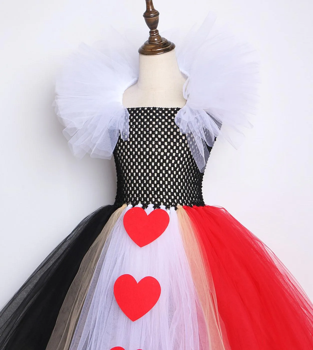 Red Queen Girls Long Tutu Dress For Kids Bambini Costume di Halloween Ragazza Principessa Abiti natalizi Caviglia Adolescenti Cl
