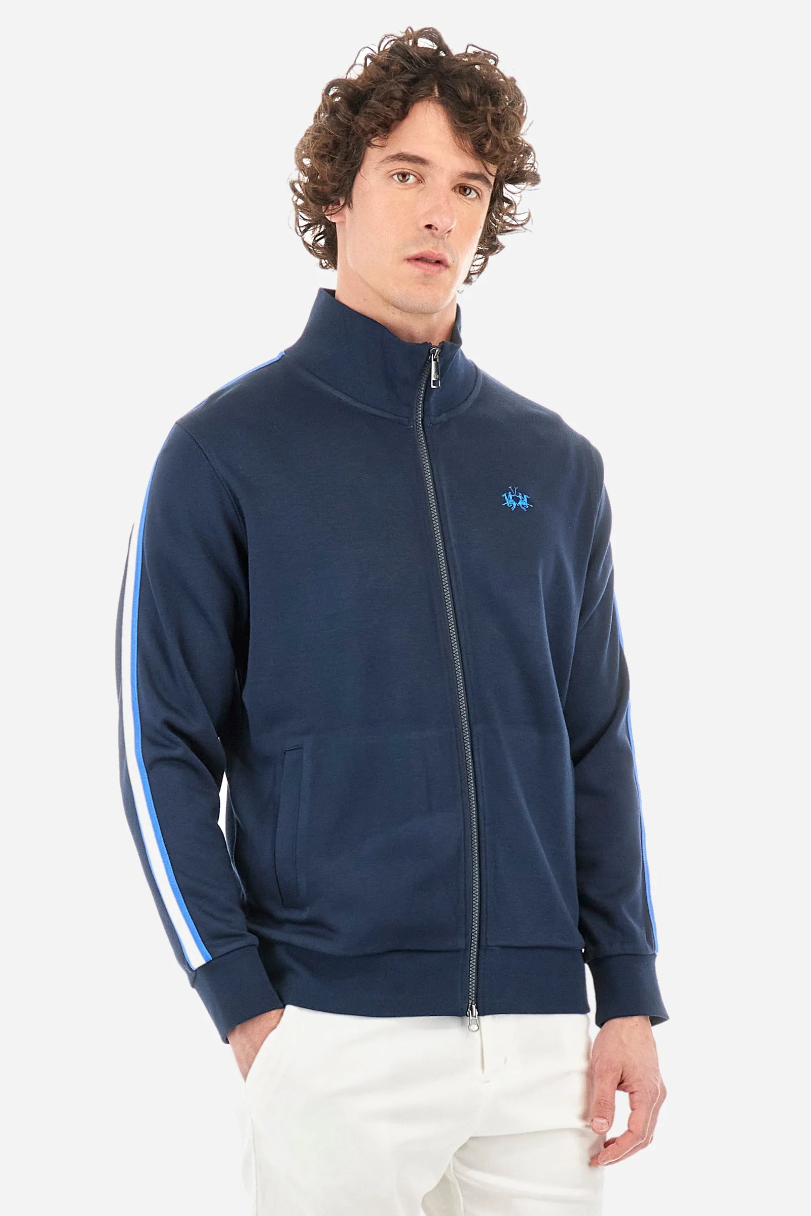 Regular-fit sweatshirt in synthetic fabric - Yuan