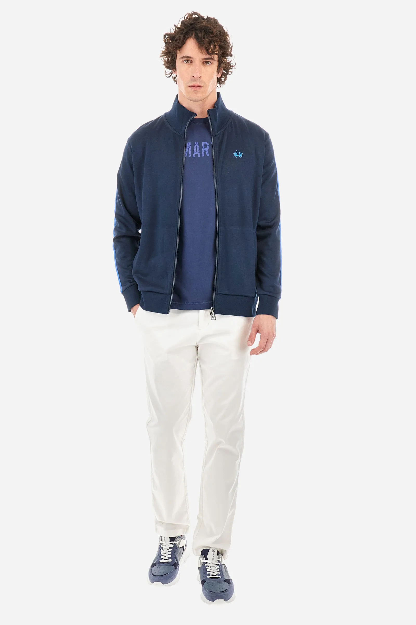 Regular-fit sweatshirt in synthetic fabric - Yuan