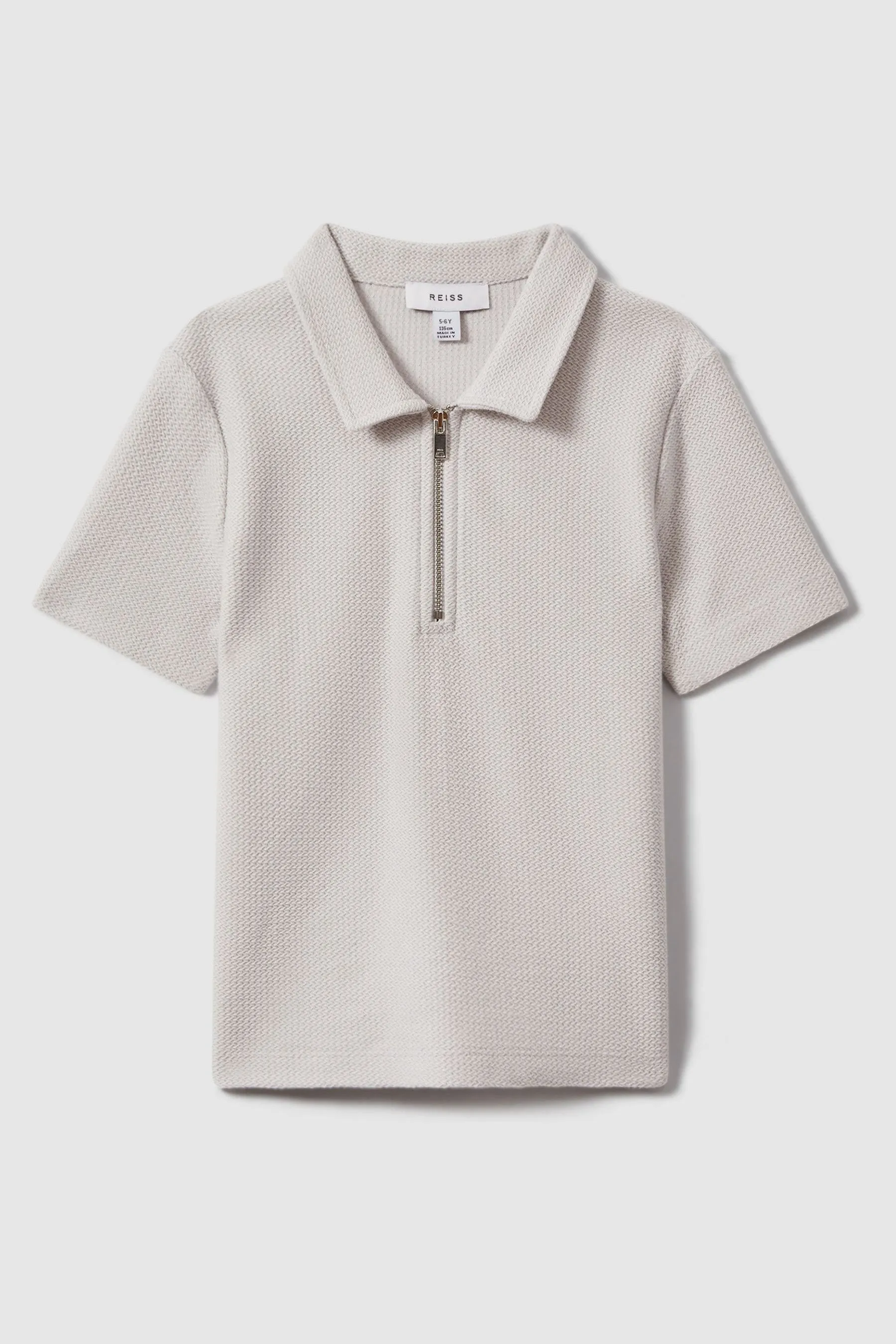 Reiss - Felix - Polo in cotone testurizzato con zip    