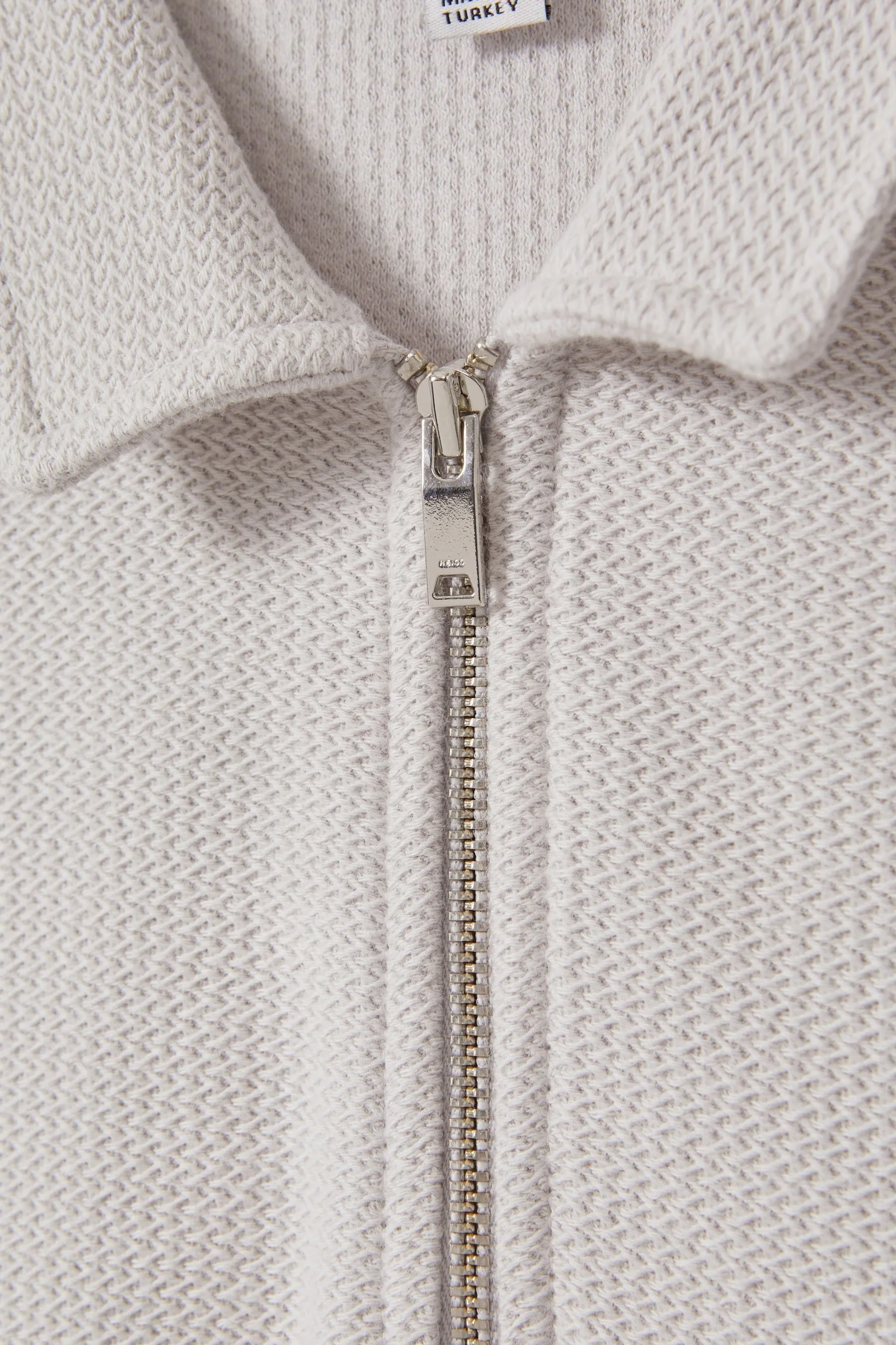 Reiss - Felix - Polo in cotone testurizzato con zip    