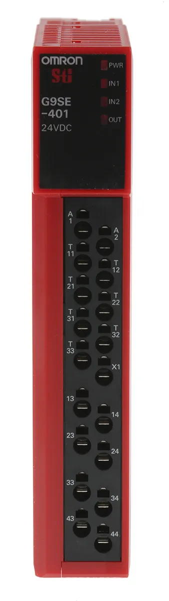 Relè di sicurezza Omron G9SE, 24V cc, 2 canali, 4 contatti di sicurezza