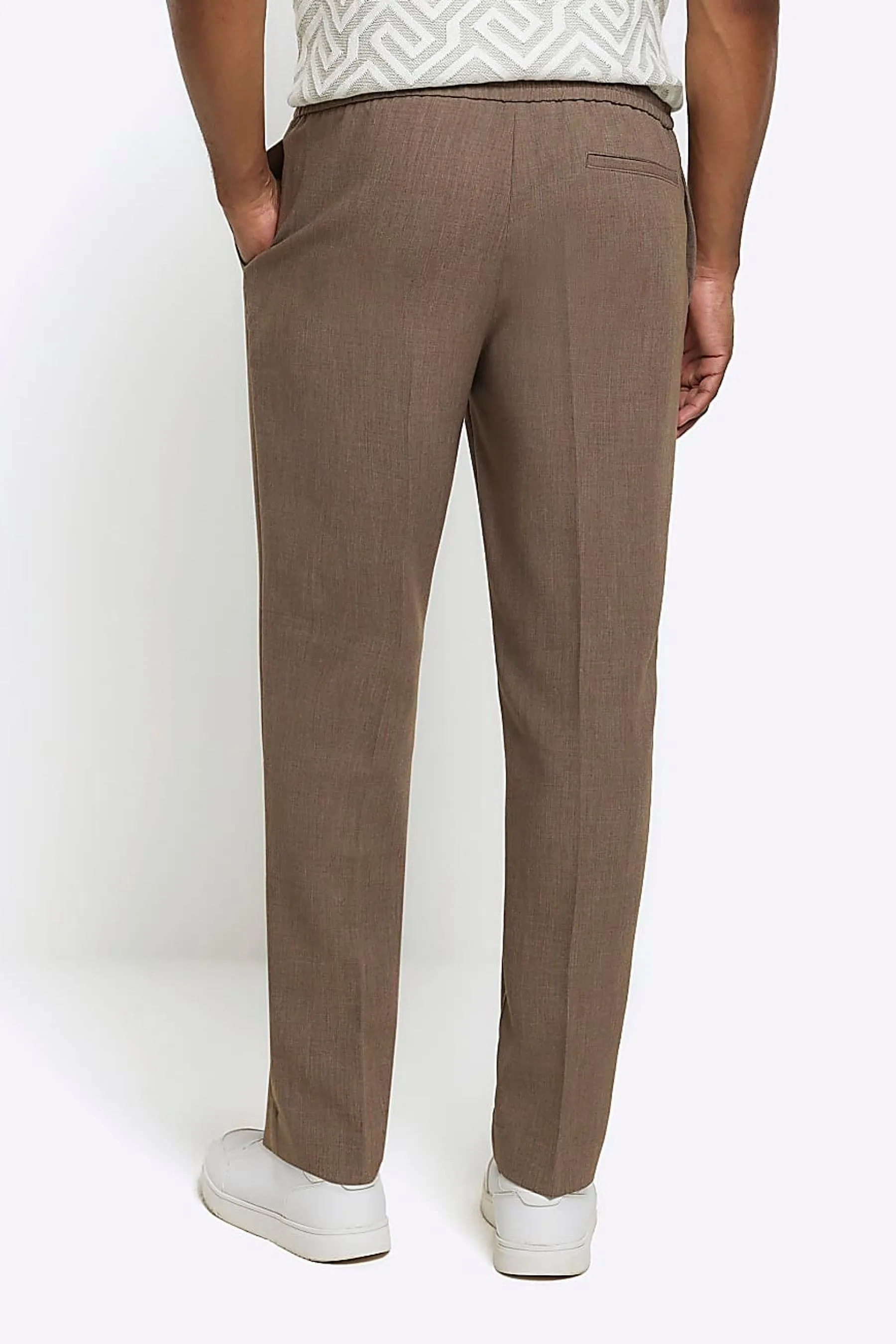 River Island - Pantaloni in doppio jersey con elastico    