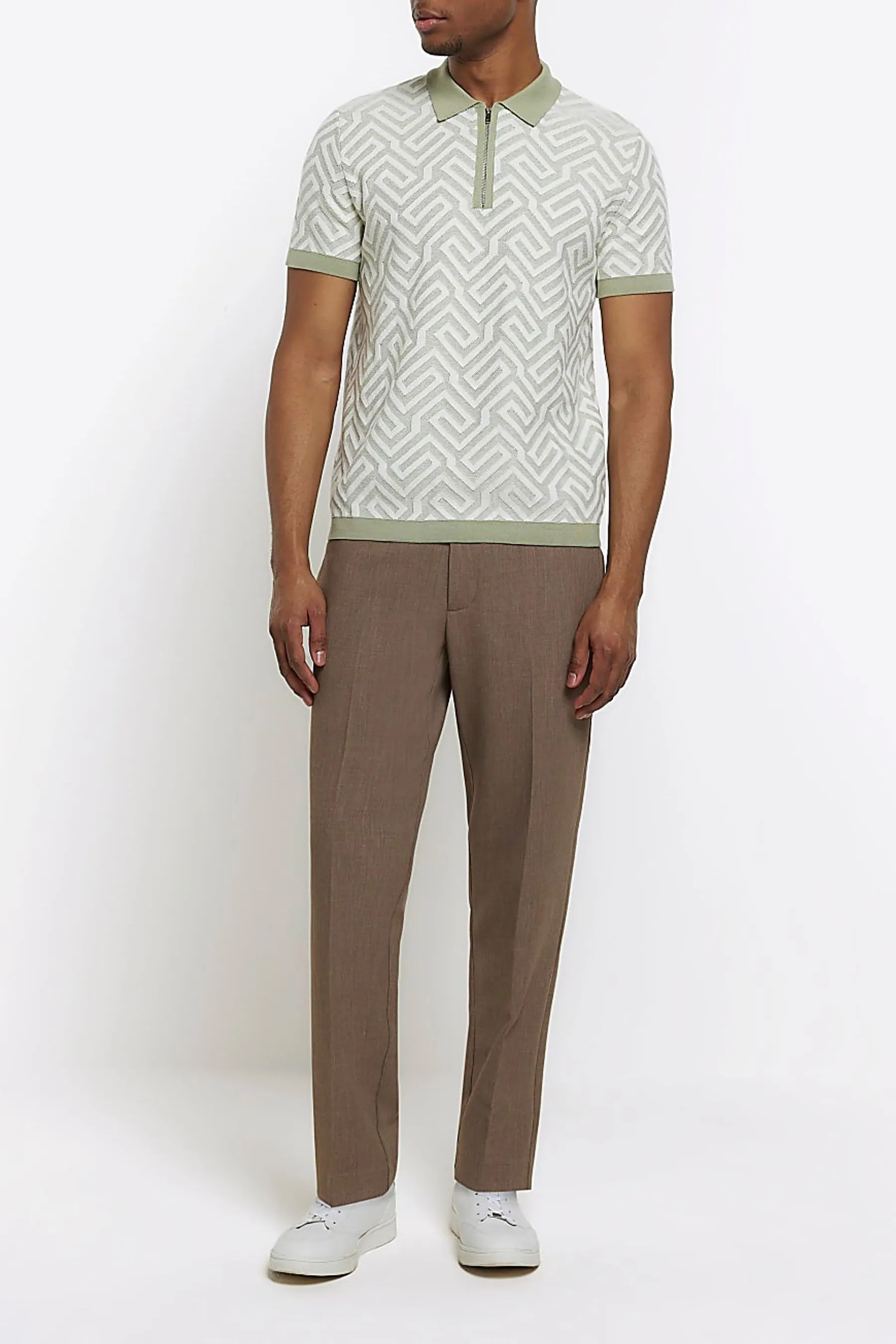 River Island - Pantaloni in doppio jersey con elastico    