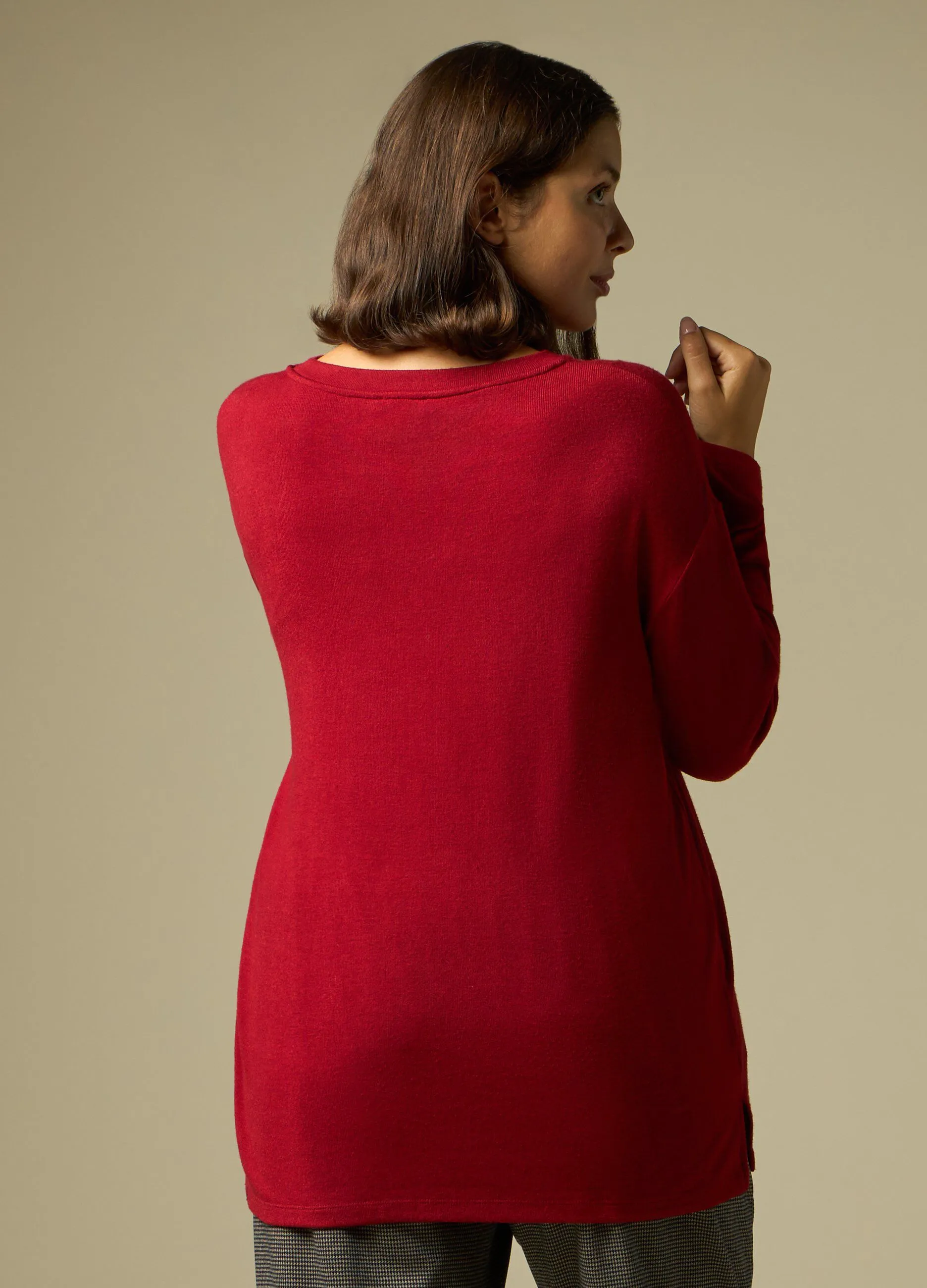 ROSA THEA  T-shirt in misto viscosa stretch donna curvy