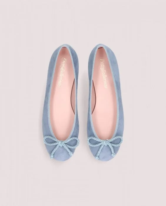 S4-35663 Rosario Ballerina Suede Denim Blue  