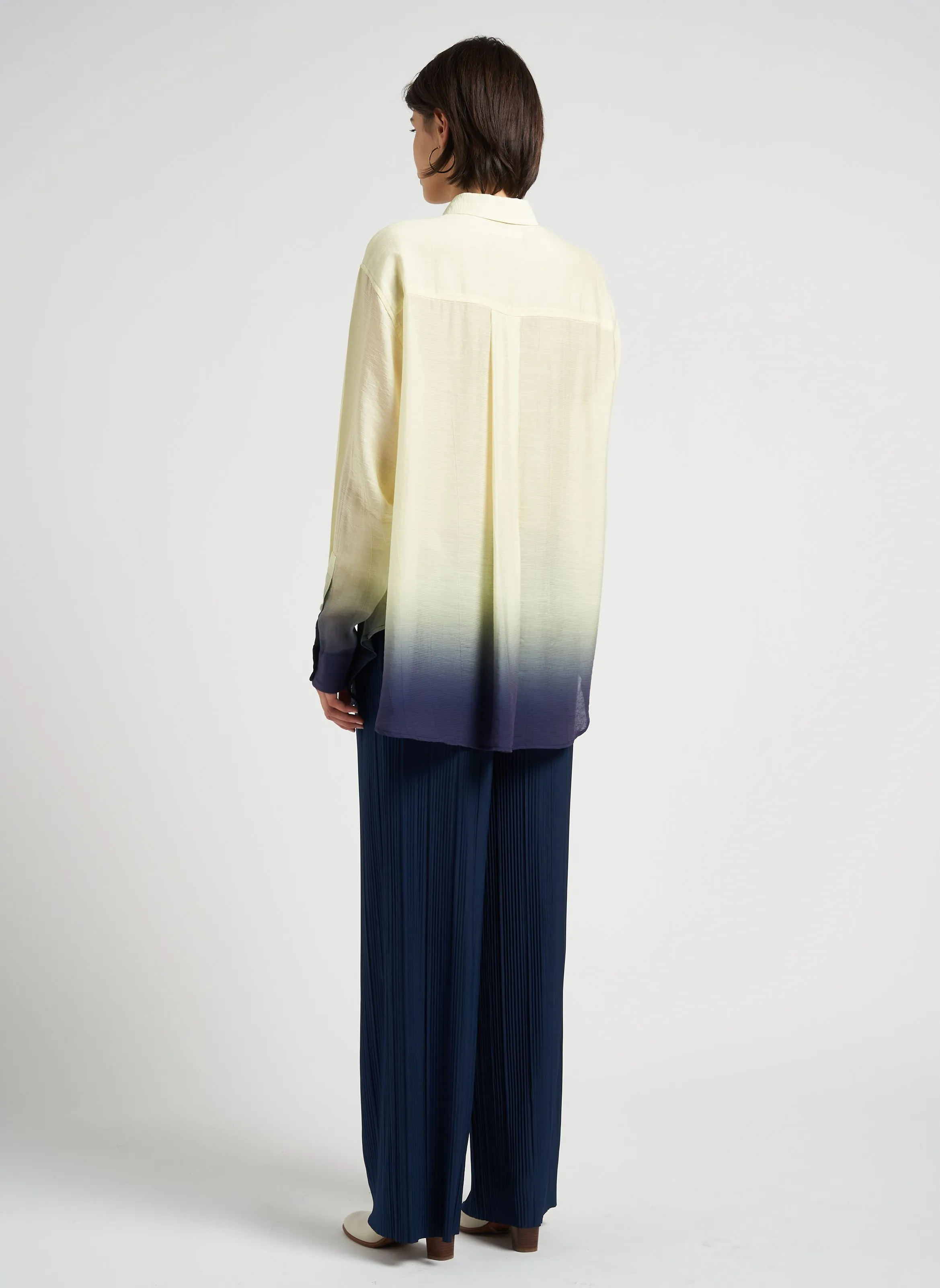  SAMSOE SAMSOE   ALFRIDA - Camicia oversize collo classico stampata | Giallo