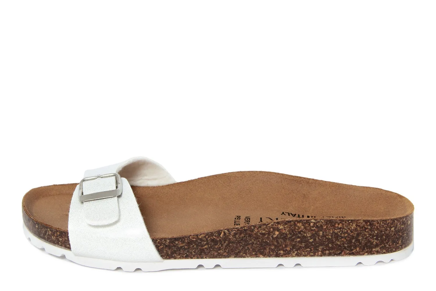 Sandali flat Donna in Sintetico Bianco