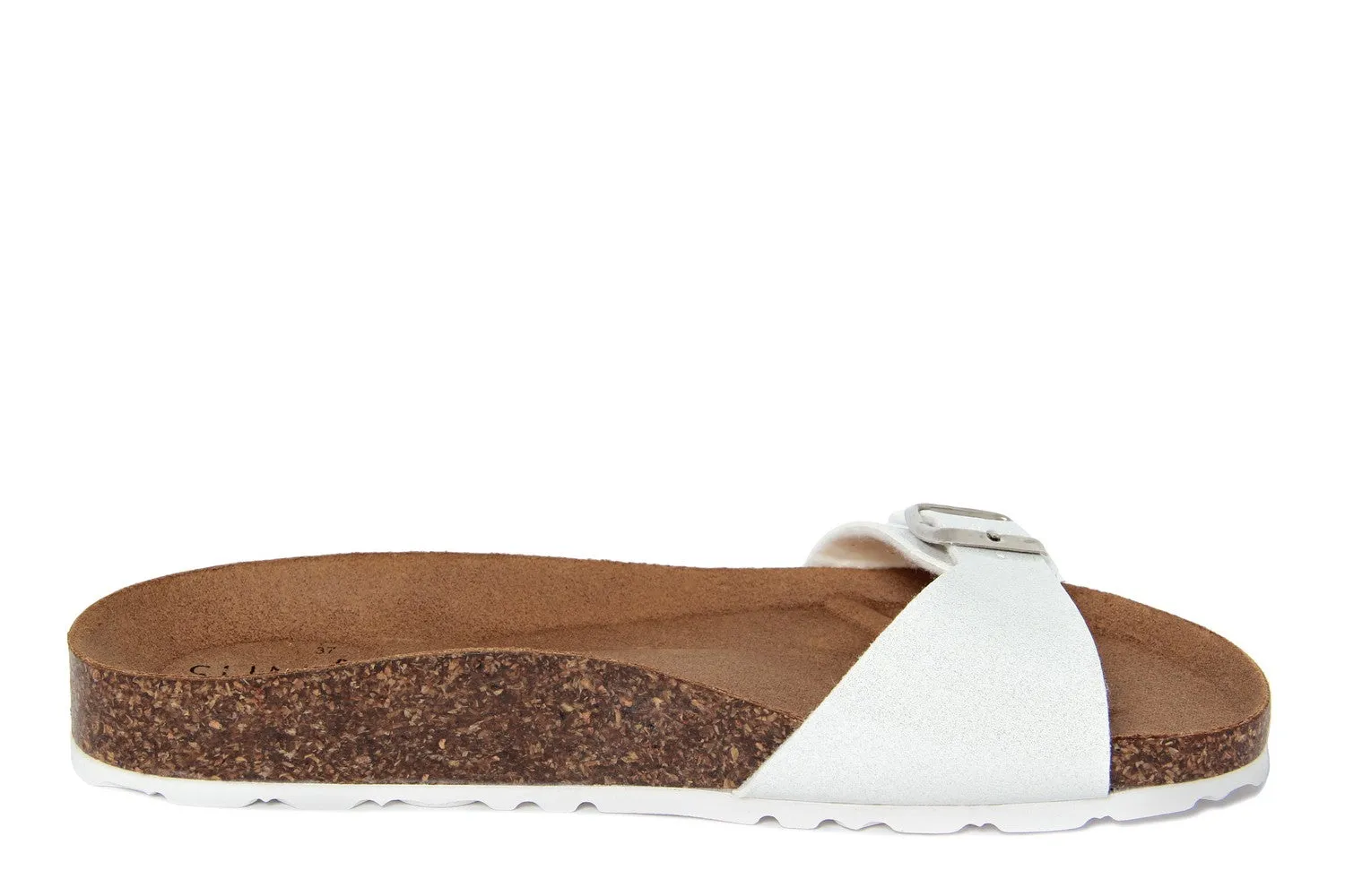 Sandali flat Donna in Sintetico Bianco