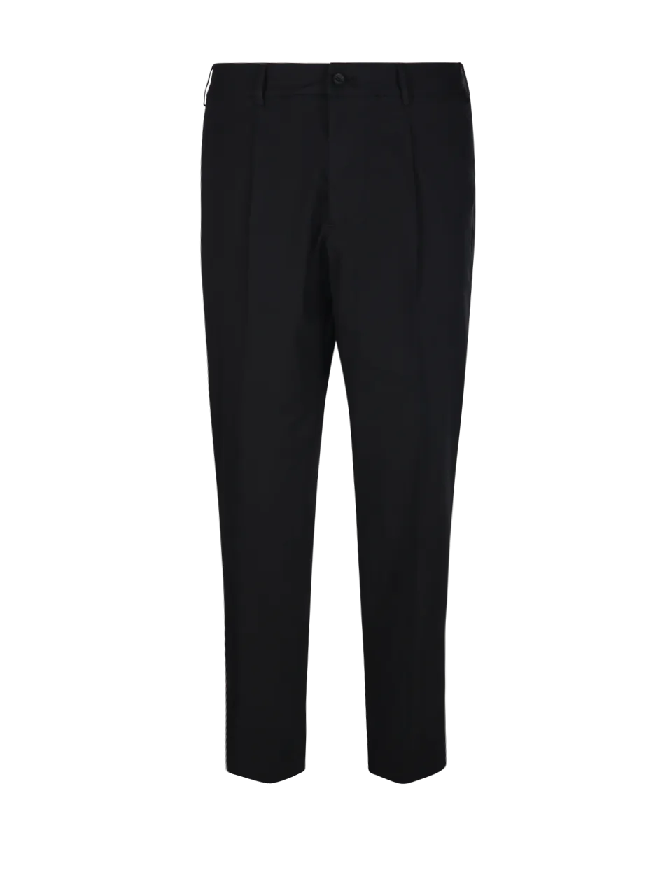 SANTANIELLO  MEN SANTANIELLO BLACK COTTON PANTS