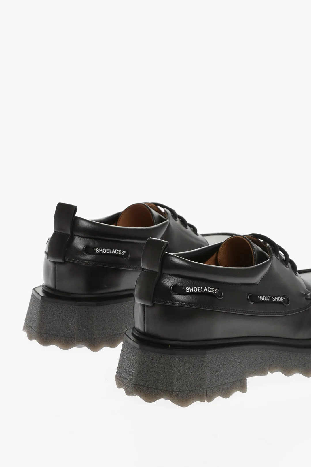 Scarpe Derby in Pelle con Suola Effetto Spugna