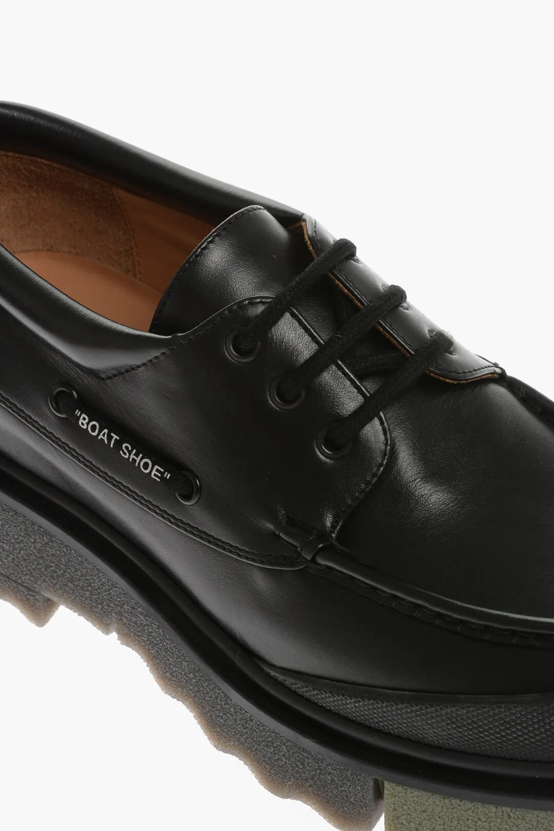 Scarpe Derby in Pelle con Suola Effetto Spugna