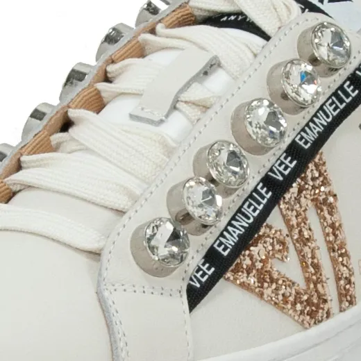 SCARPE DONNA EMANUÉLLE VEE SNEAKER SNEAKER OLIVIA COMBI WHITE BLUE M442P70032P003CB  