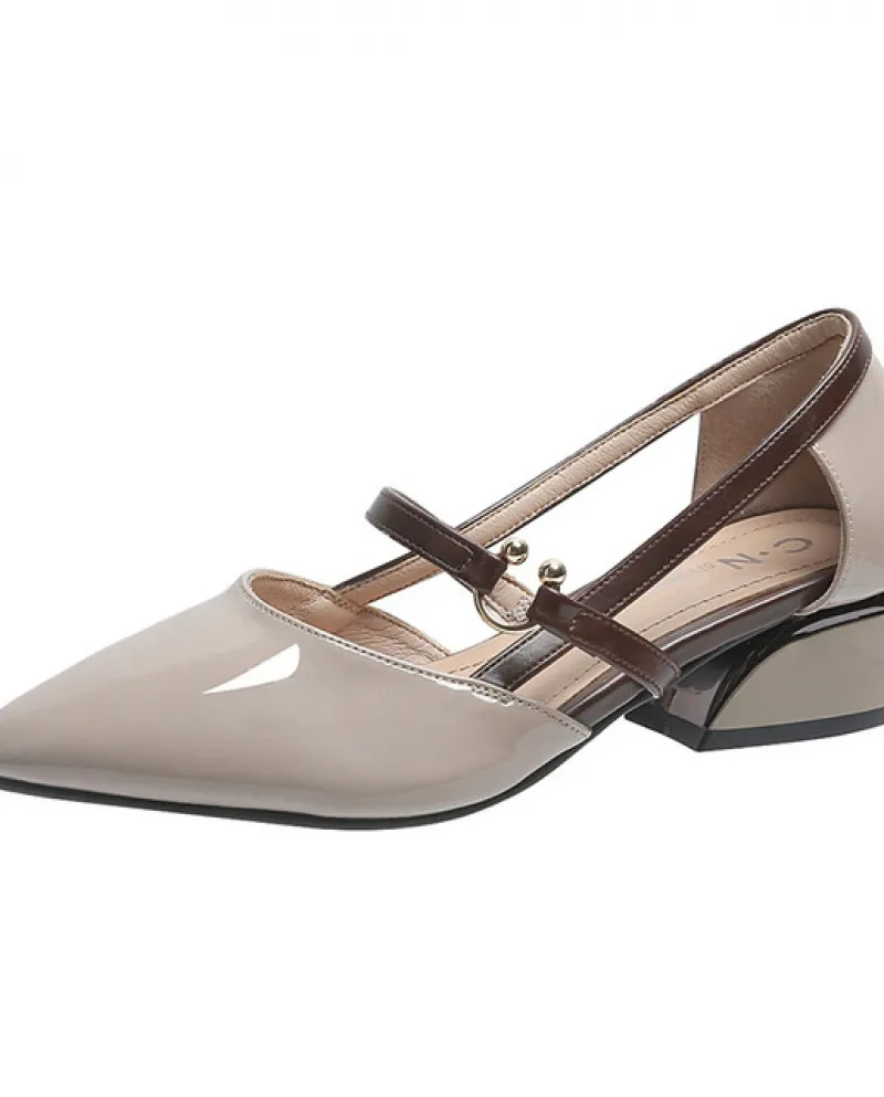 Scarpe Tacco spesso Delle Donne 2022 Primavera E Lestate Nuove Scarpe A Punta Mary Jane Scarpe Da Donna Autunno Bocca Superfici