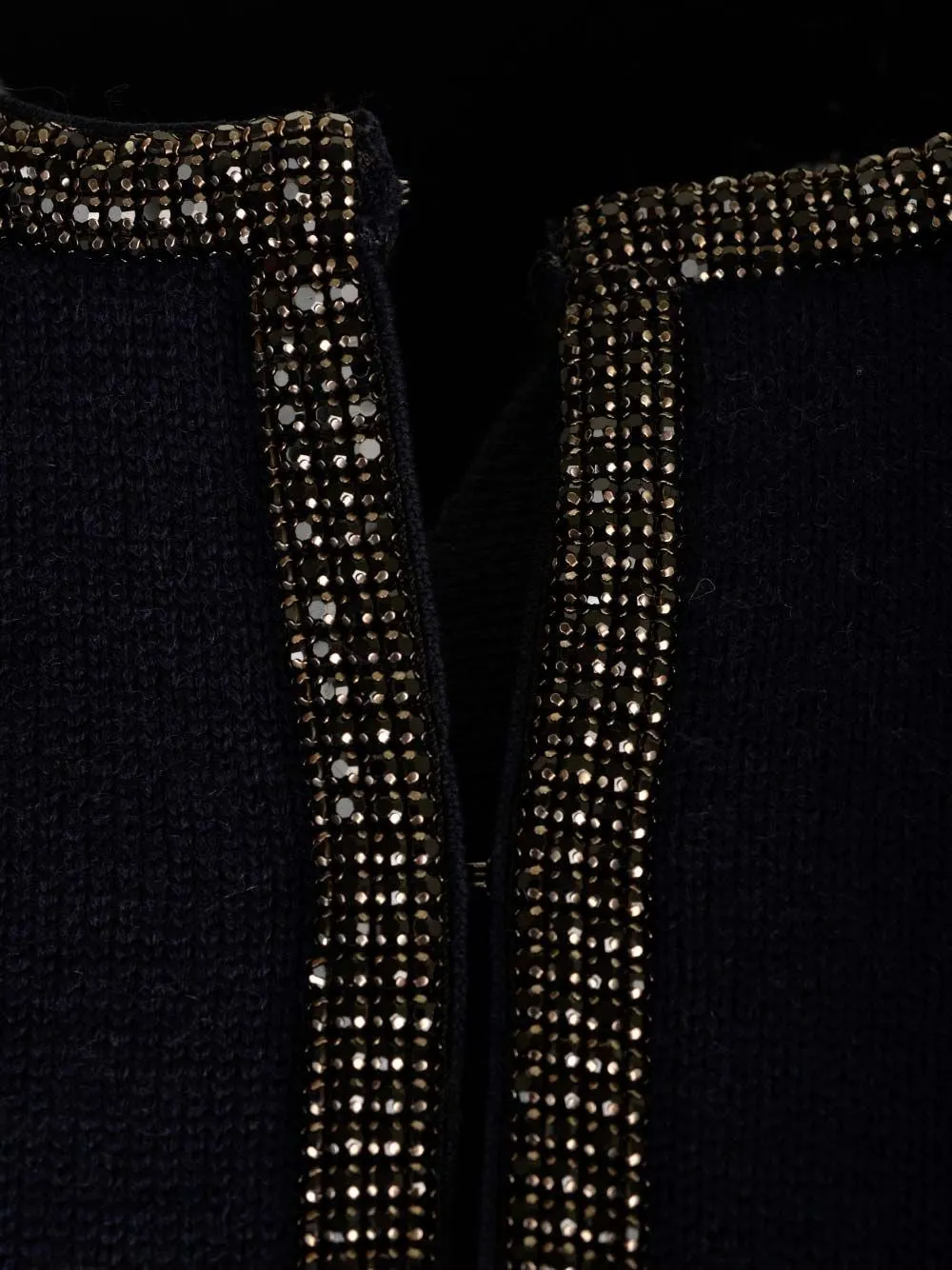   Self-portrait  NAVY EMBELLISHED KNIT CARDIGAN  
