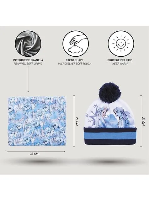 Set berretto, bandana e guanti Frozen II per bambina