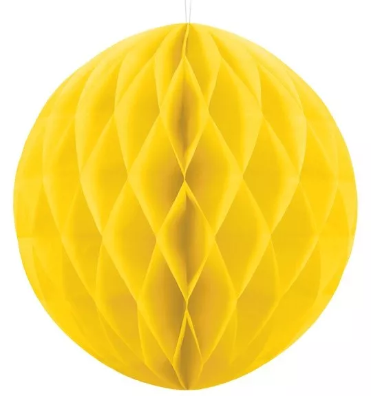 Sfera a nido d'ape in giallo 40cm