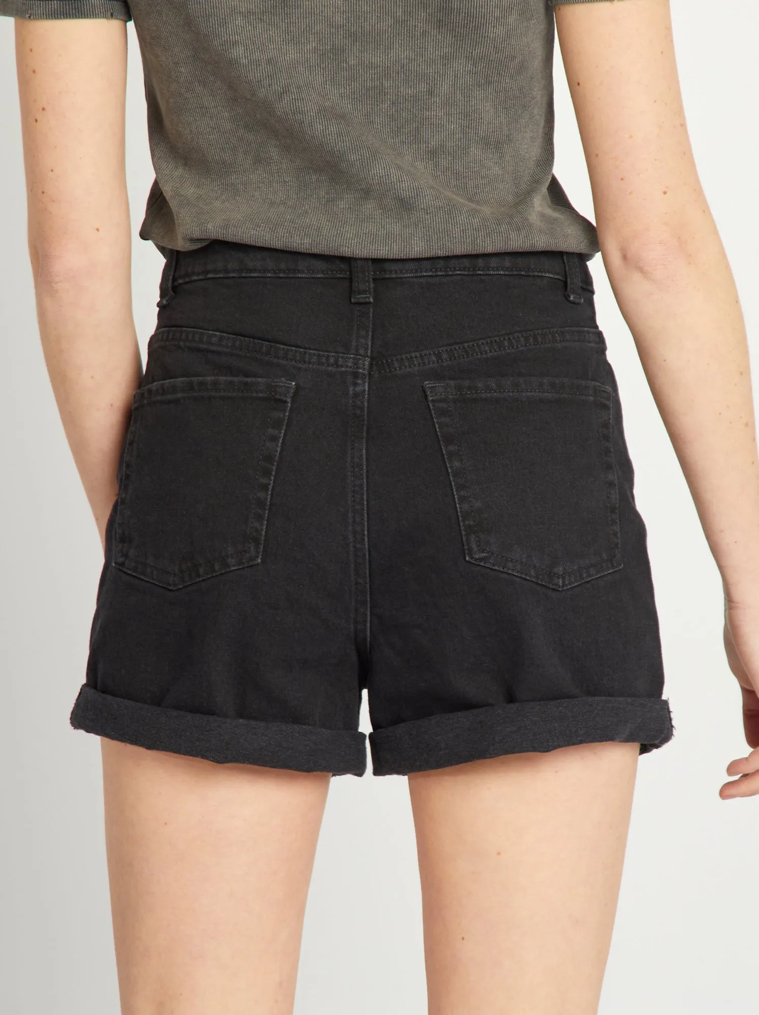 Shorts in jeans - GRIGIO