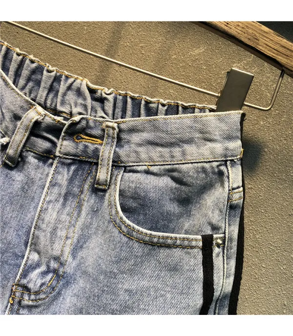 Shorts righe denim
