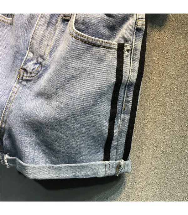 Shorts righe denim
