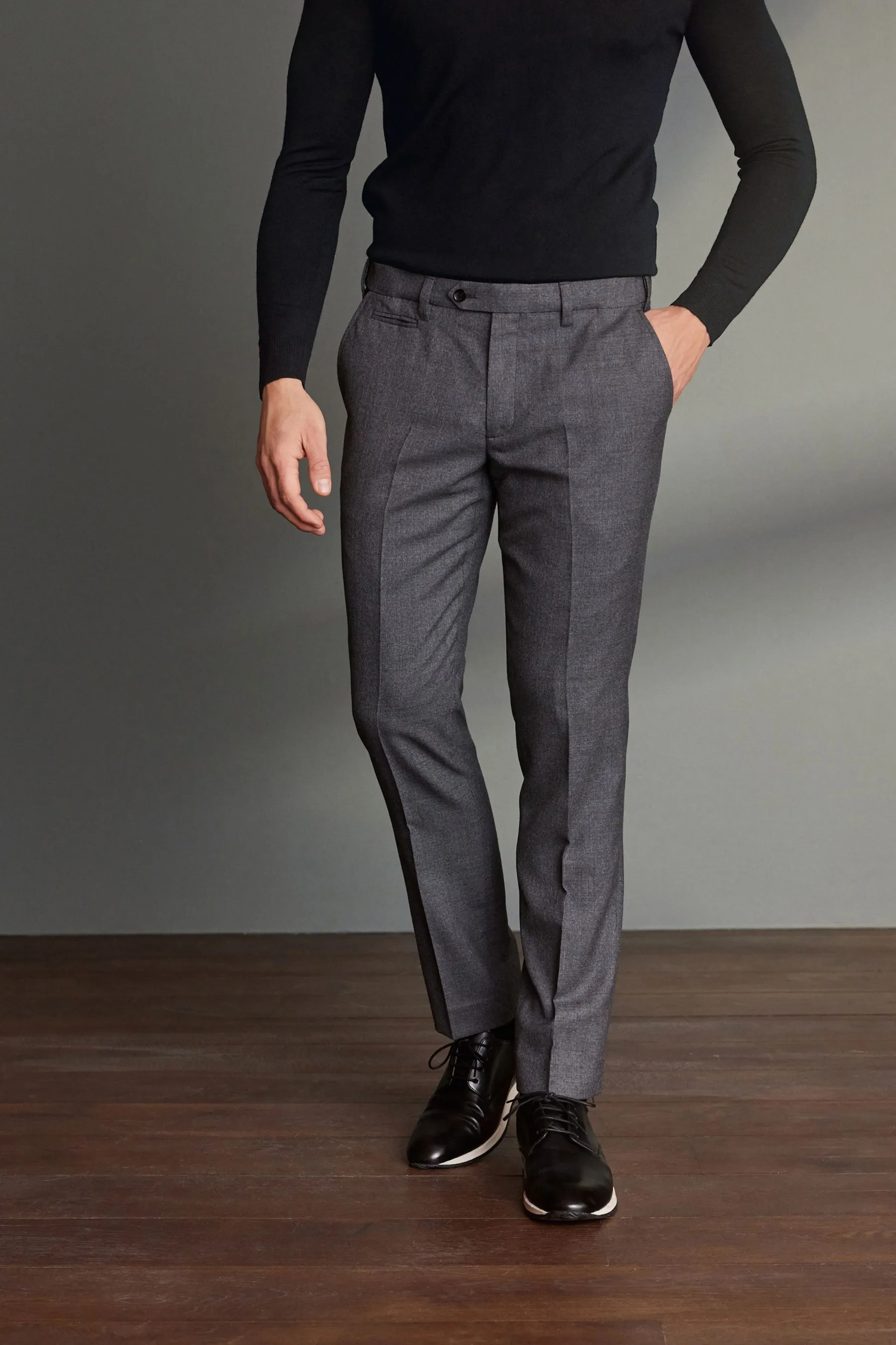 Signature 100% Wool Trousers With Motion Flex Waistband    