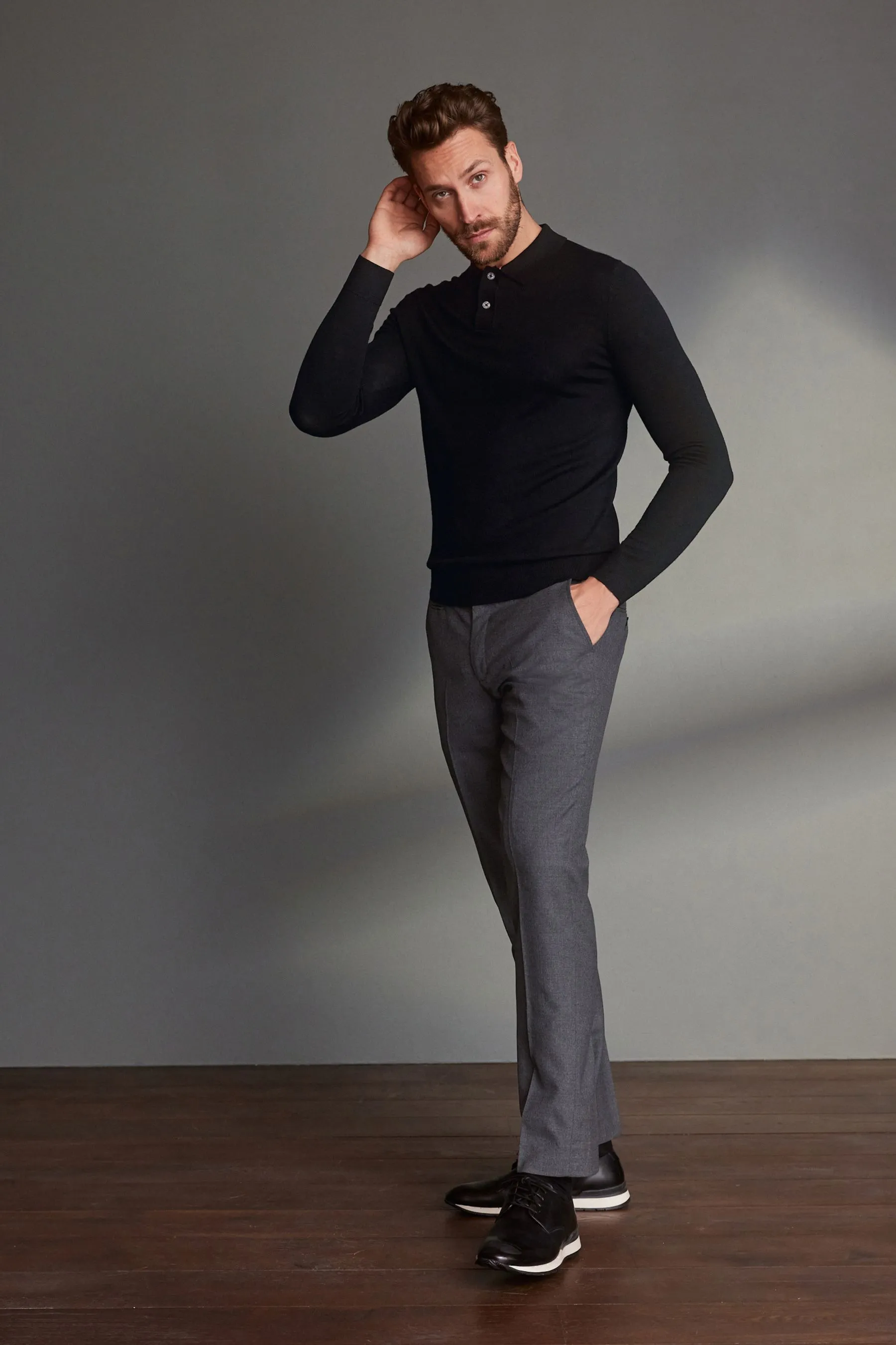 Signature 100% Wool Trousers With Motion Flex Waistband    