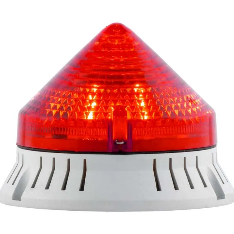 Sirena Segnalatore Luminoso E Acustico Rosso 220V - ELECTRA 33763 