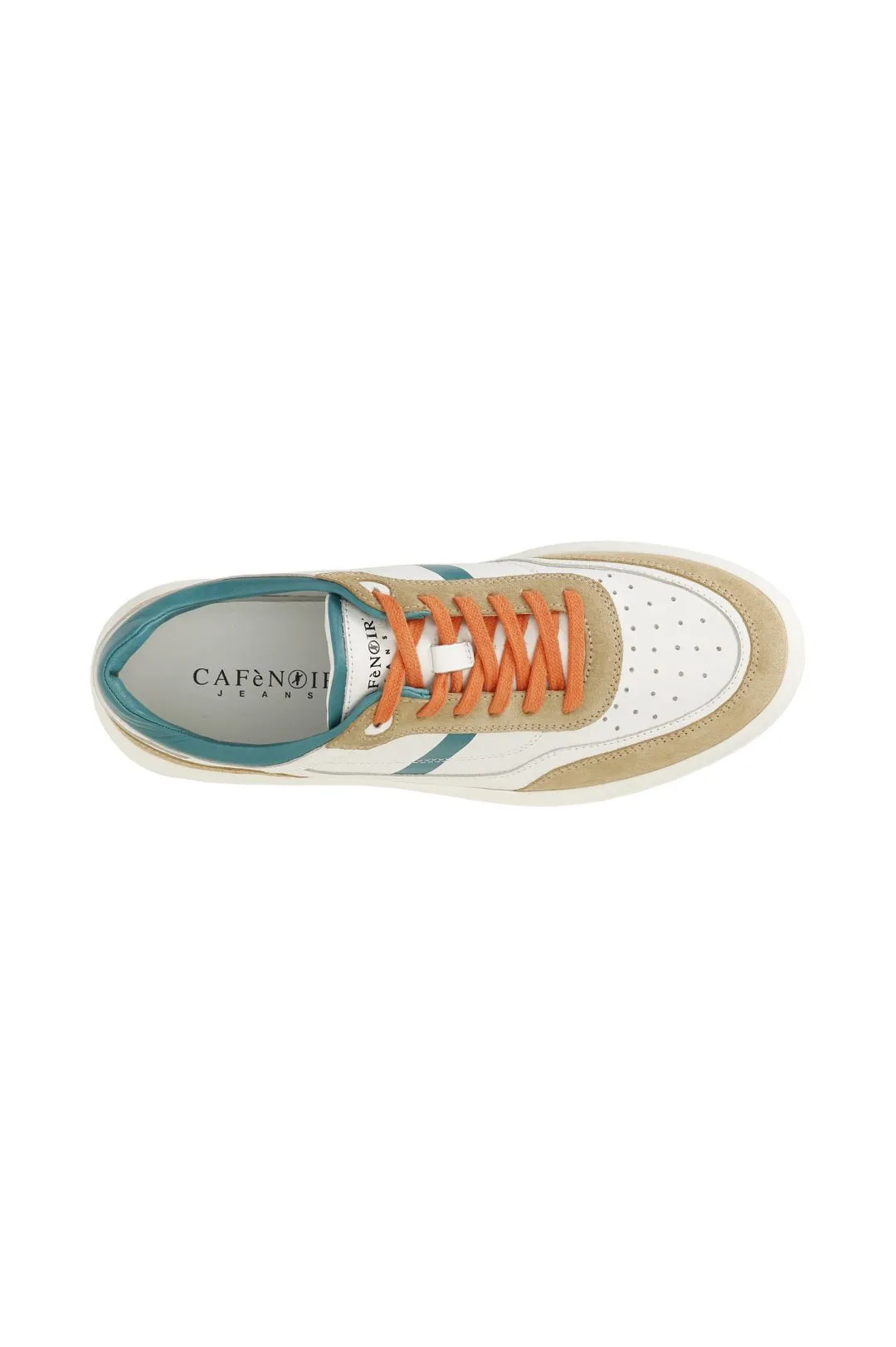 sneakers uomo in pelle e pelle scamosciata multi verde