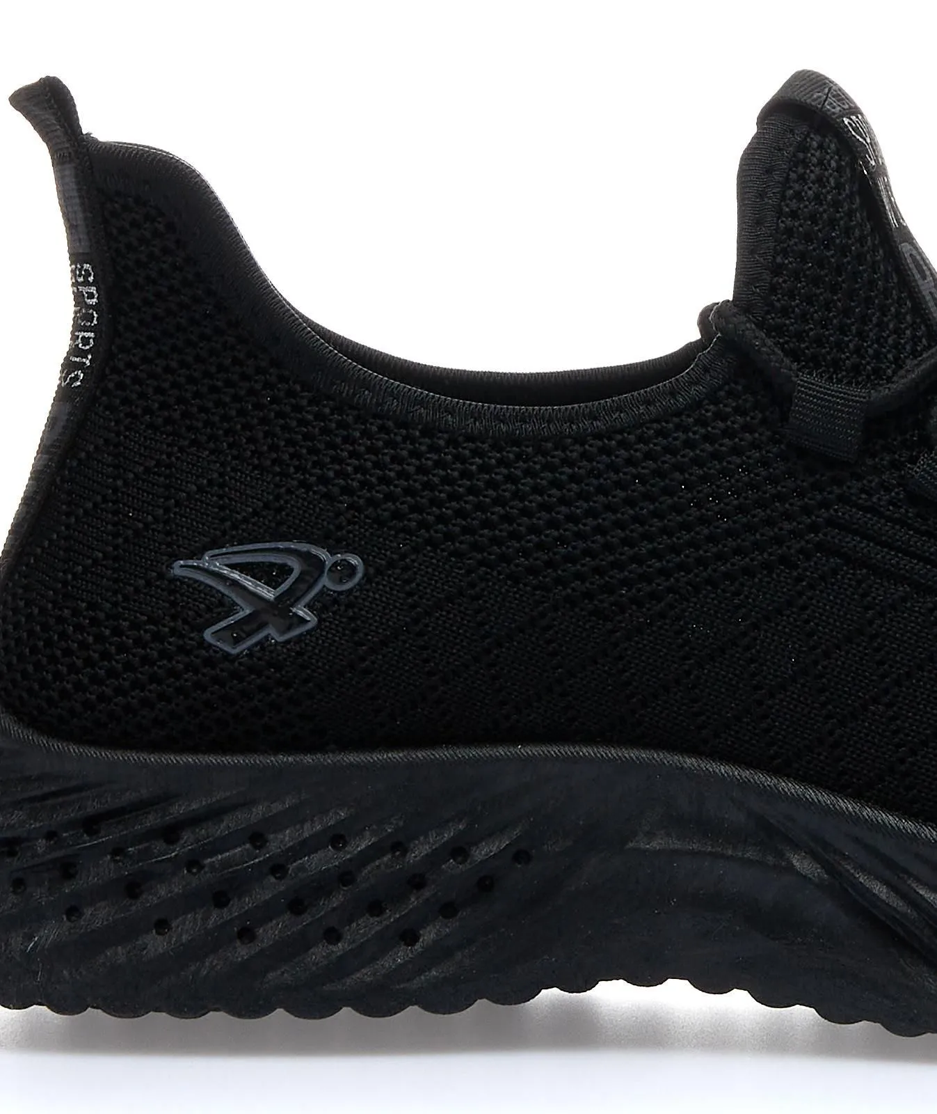 Sneakers uomo nere in tessuto da running