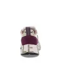 Sneakers Voile Blanche CLUB105 1I30 in camoscio e nylon viola e bianco