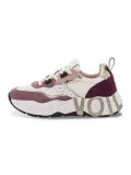 Sneakers Voile Blanche CLUB105 1I30 in camoscio e nylon viola e bianco
