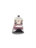 Sneakers Voile Blanche CLUB105 1I30 in camoscio e nylon viola e bianco