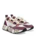 Sneakers Voile Blanche CLUB105 1I30 in camoscio e nylon viola e bianco