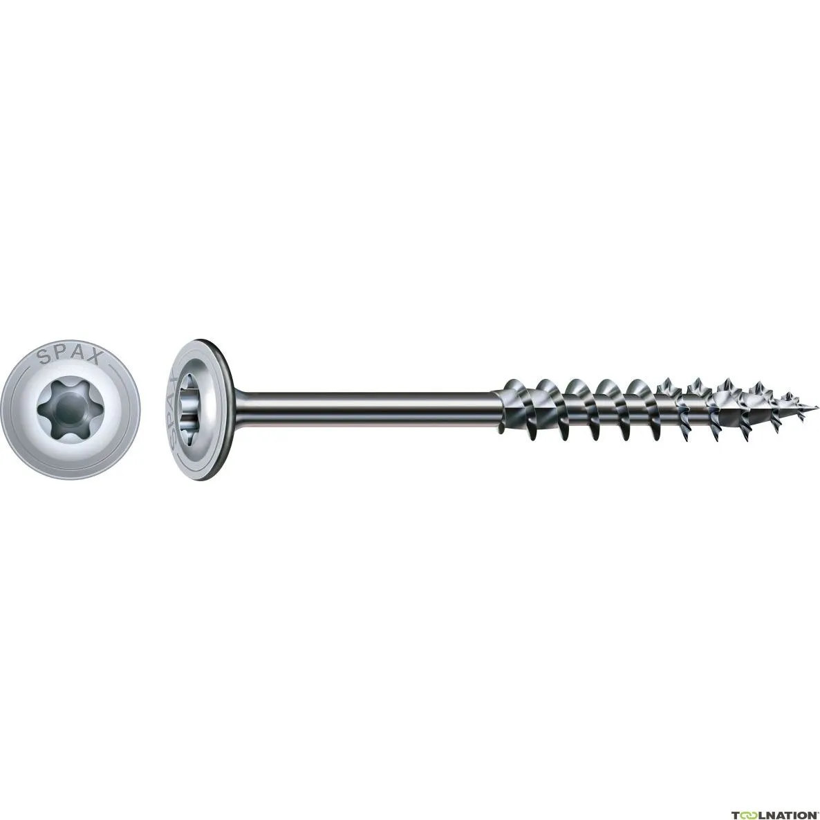 SPAX 0251011002005 Vite per costruzione in legno 10 x 200 mm, testa a disco, T-STAR PLUS T50, filettatura parziale, WIROX - 25ST