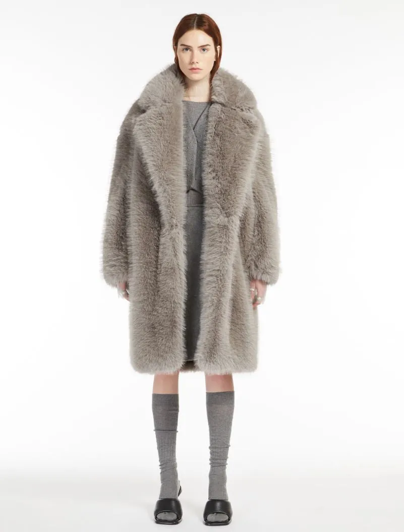 Sportmax cappotto ecofur grigio